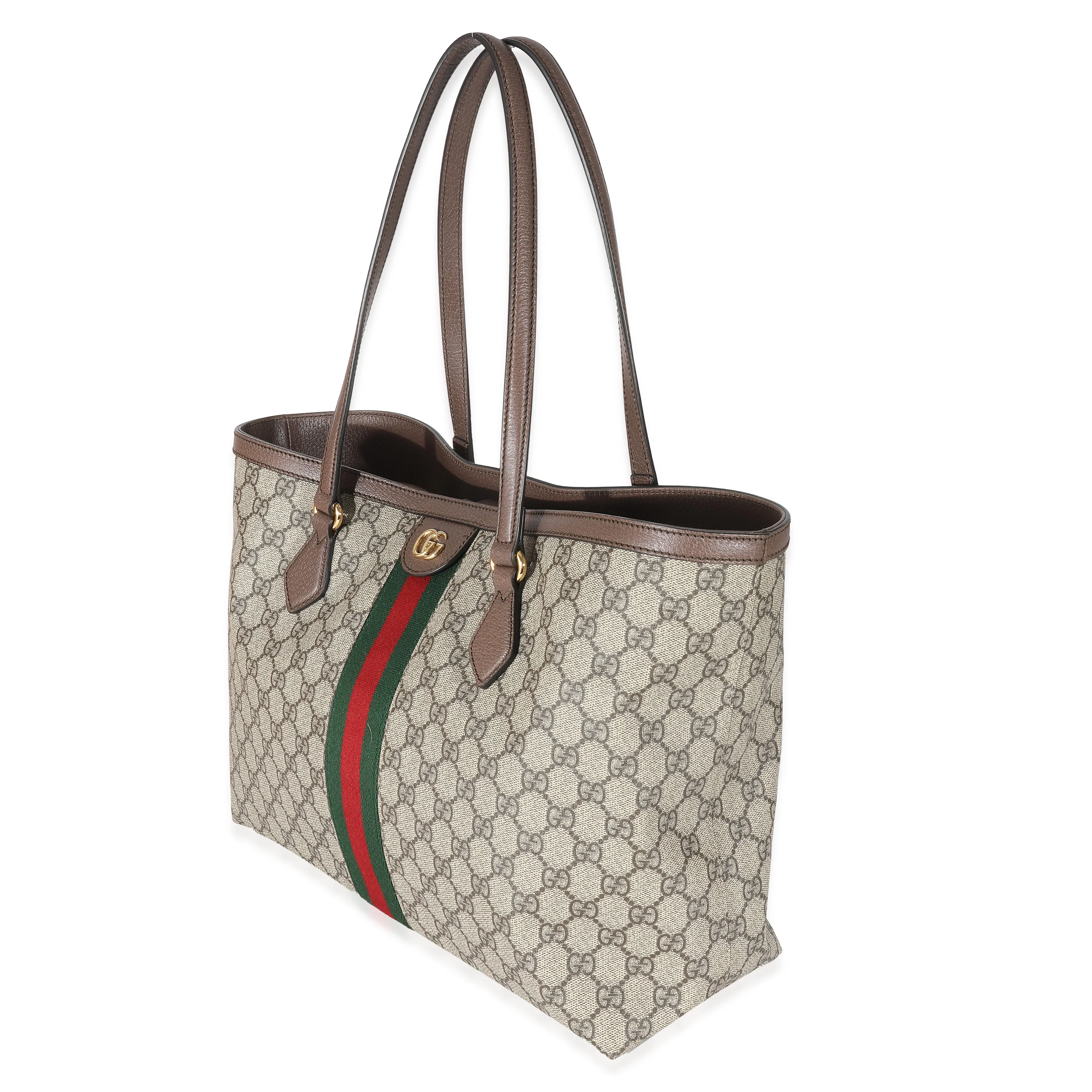 Gucci Beige GG Supreme Canvas Ophidia GG Medium Tote - Image 6