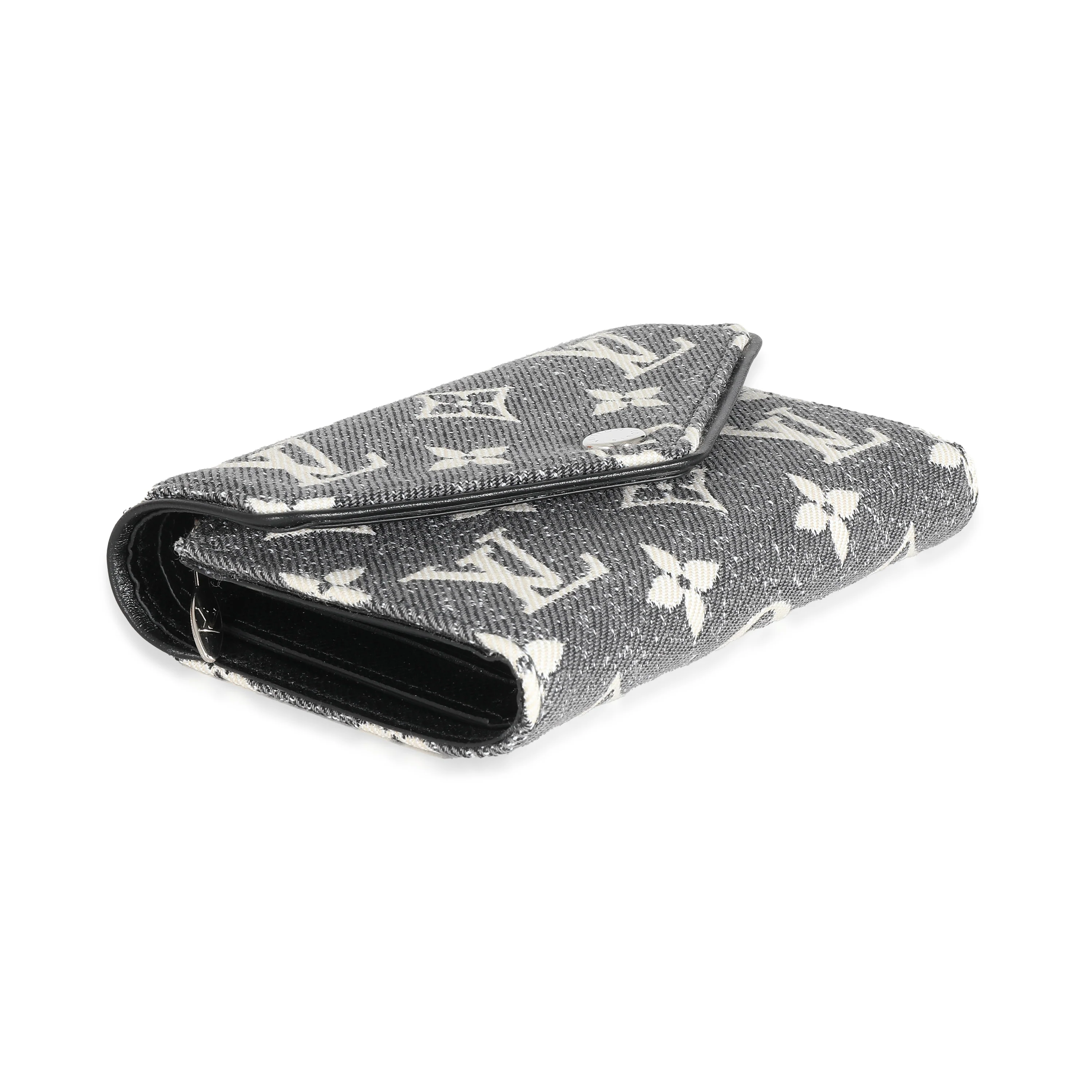 Louis Vuitton Black Denim Monogram Jacquard Victorine Wallet - Image 3