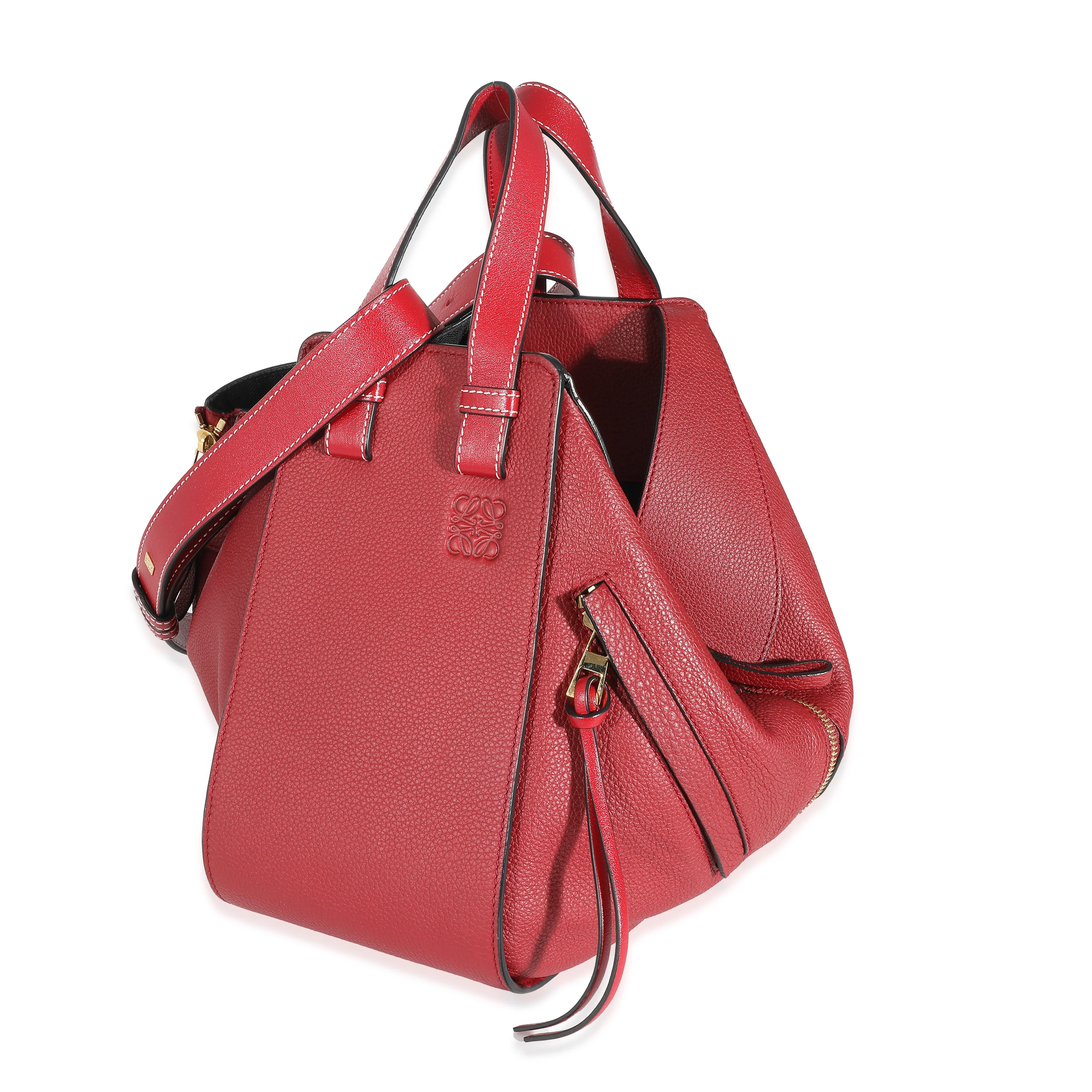 Loewe Raspberry Grained Calfskin Small Hammock - Image 3