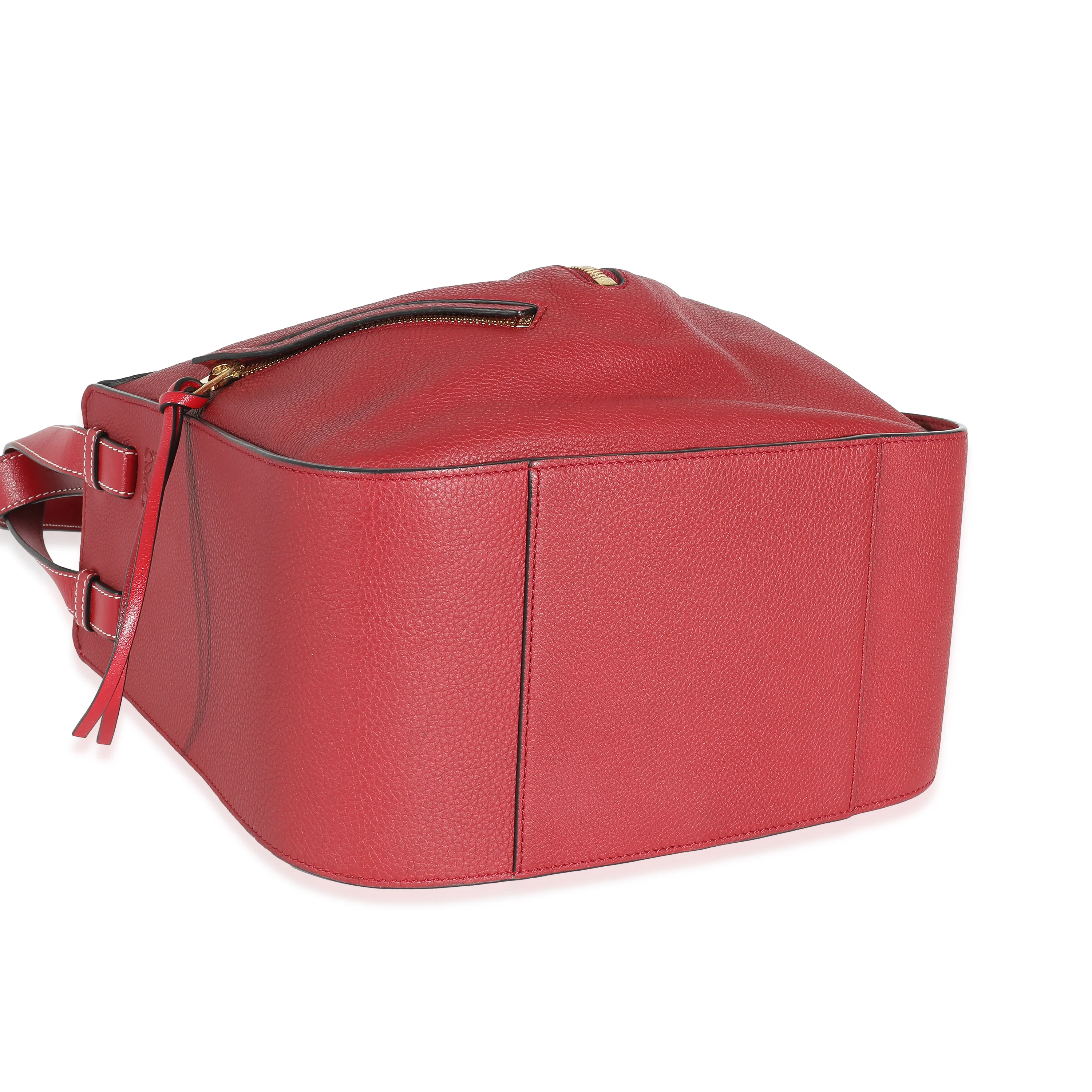 Loewe Raspberry Grained Calfskin Small Hammock - Image 4