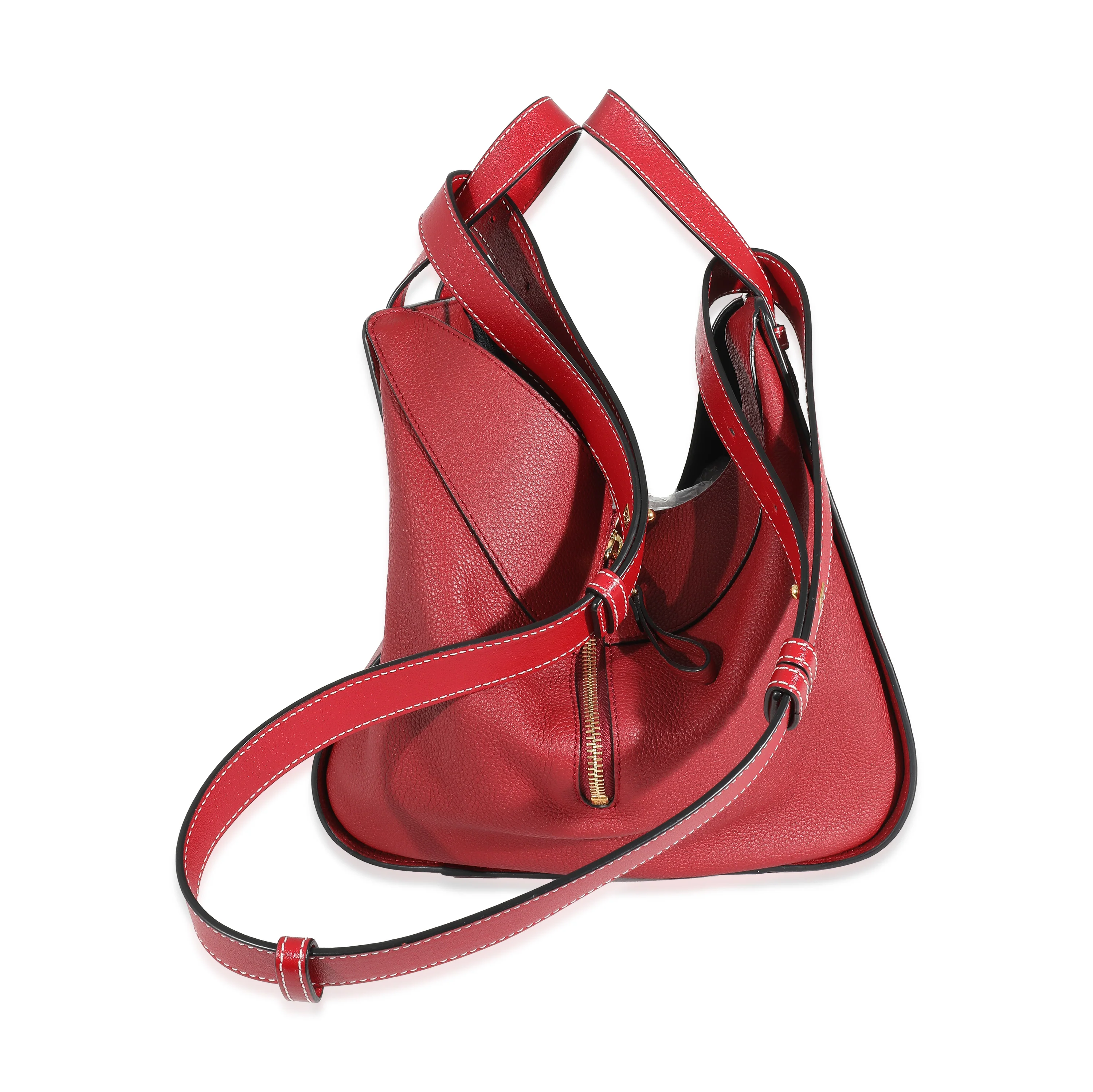 Loewe Raspberry Grained Calfskin Small Hammock - Image 5