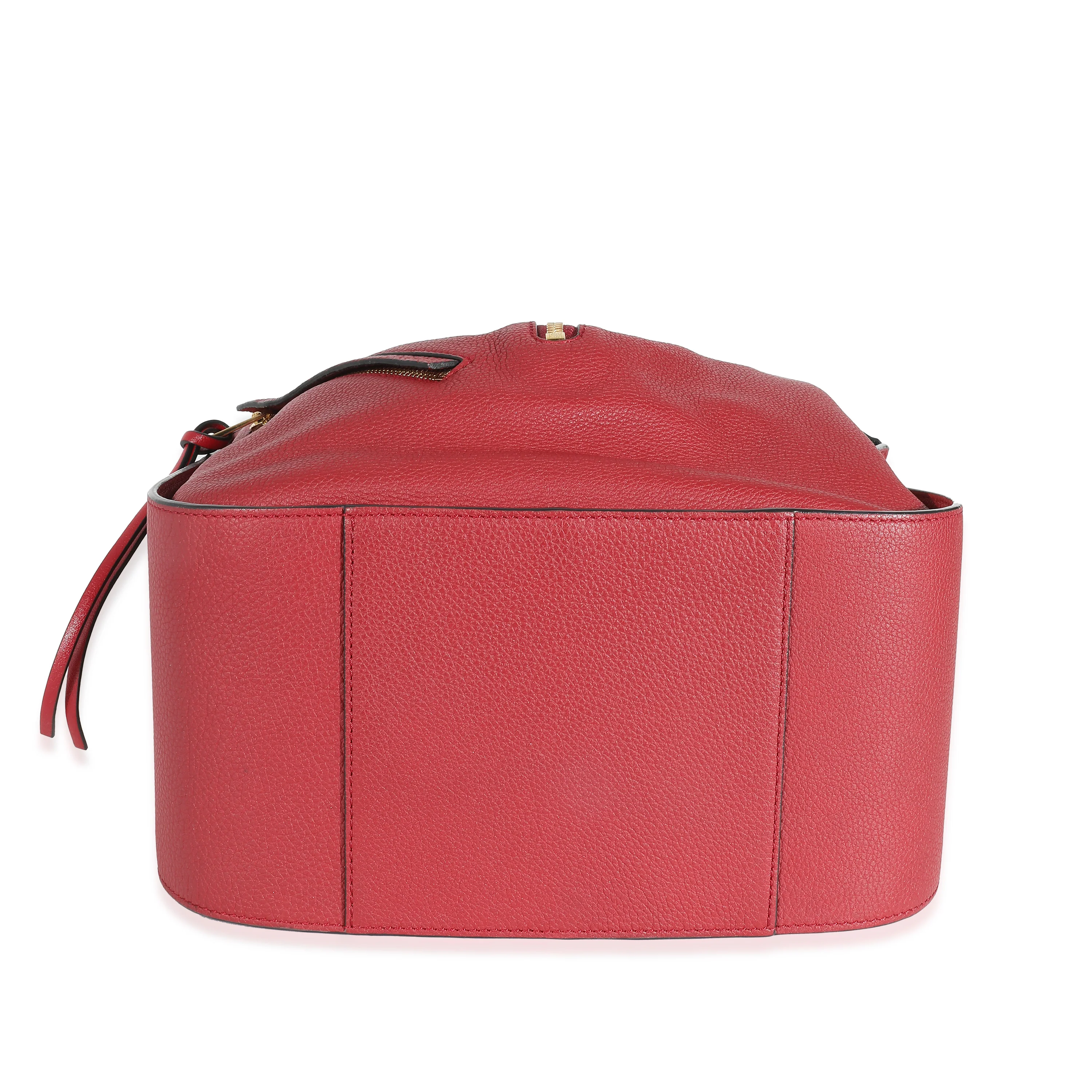 Loewe Raspberry Grained Calfskin Small Hammock - Image 7