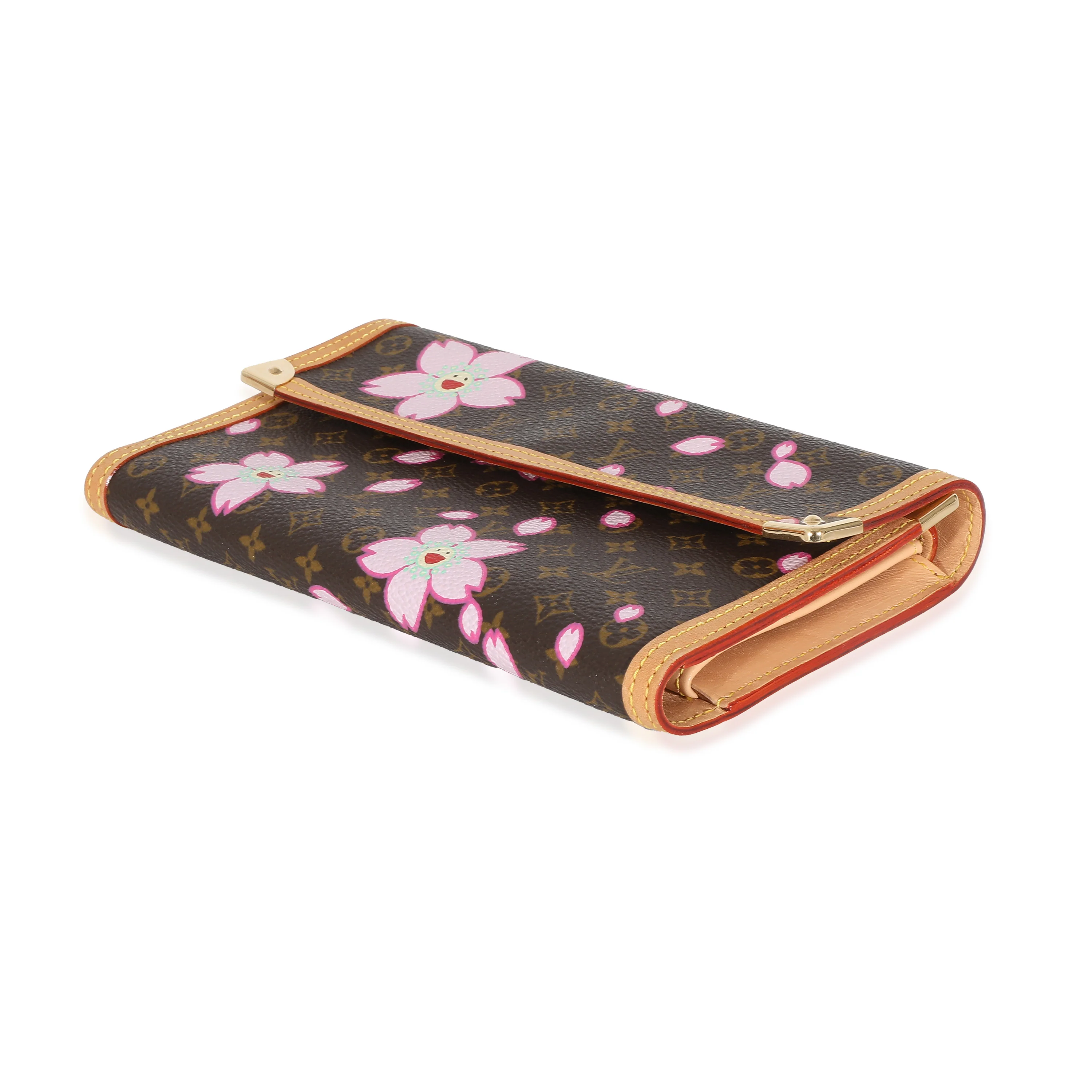 Louis Vuitton x Takashi Murakami Monogram Cherry Blossom Porte Tresor Wallet - Image 2