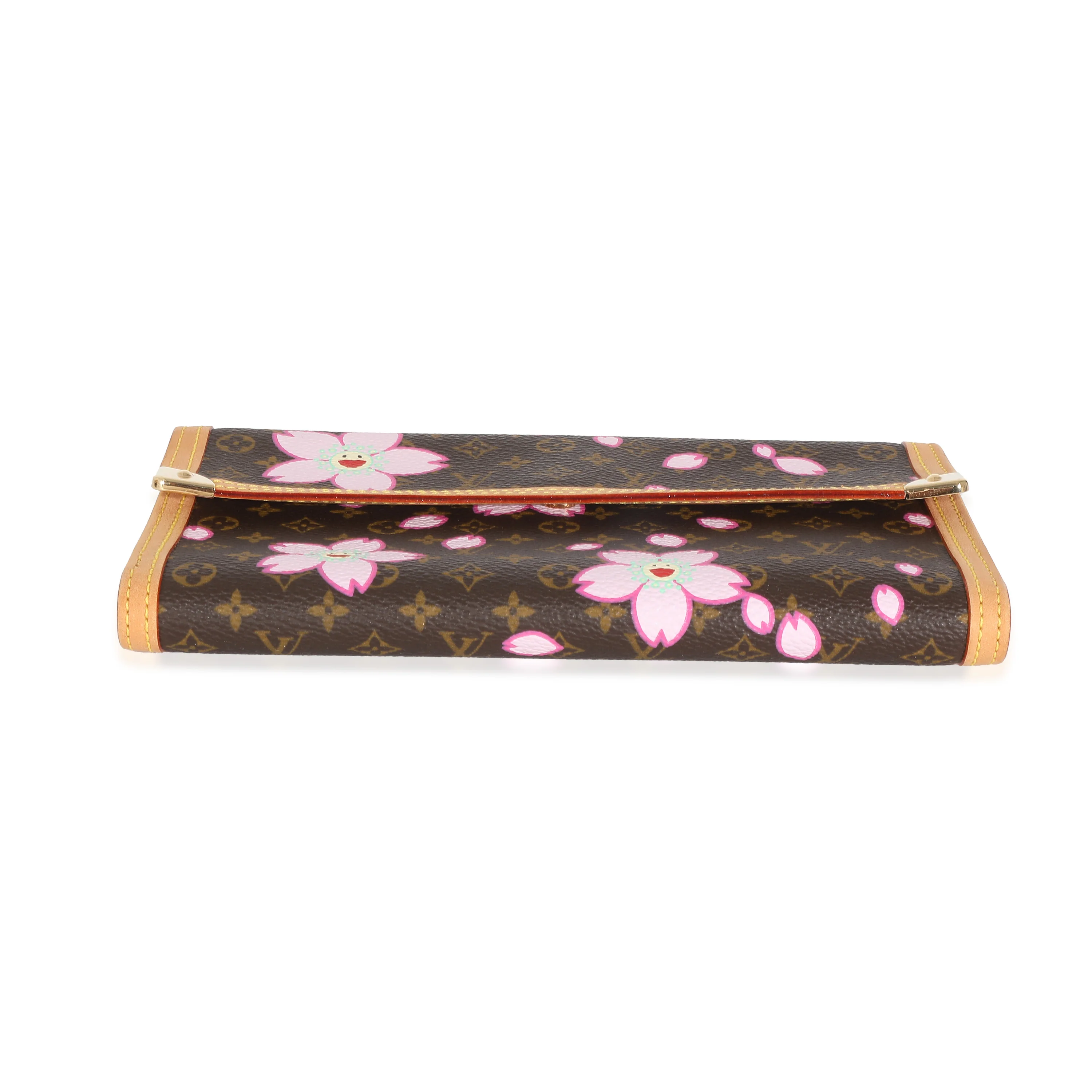 Louis Vuitton x Takashi Murakami Monogram Cherry Blossom Porte Tresor Wallet - Image 4