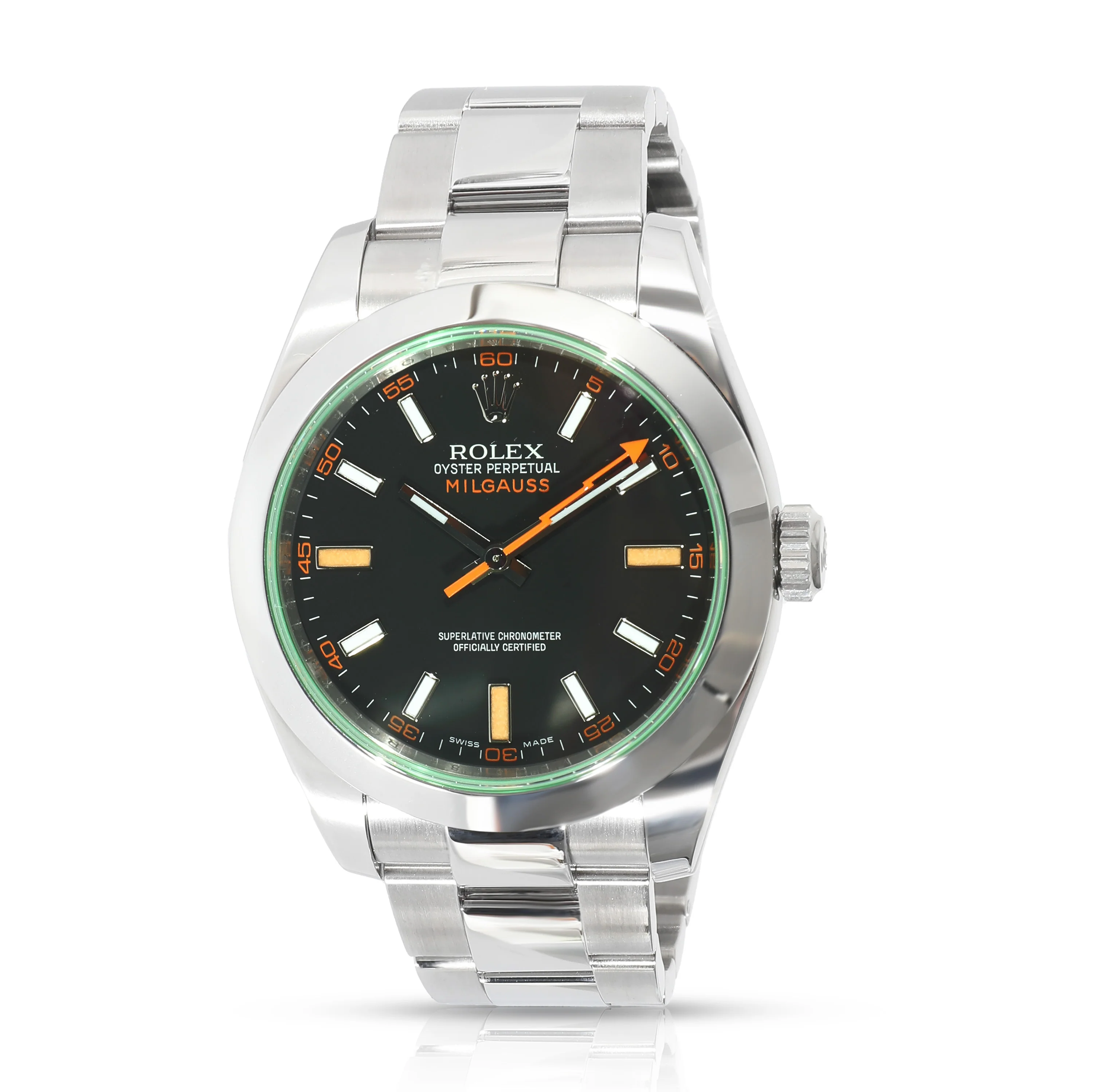 Rolex Milgauss 116400GV Mens Watch in Stainless Steel