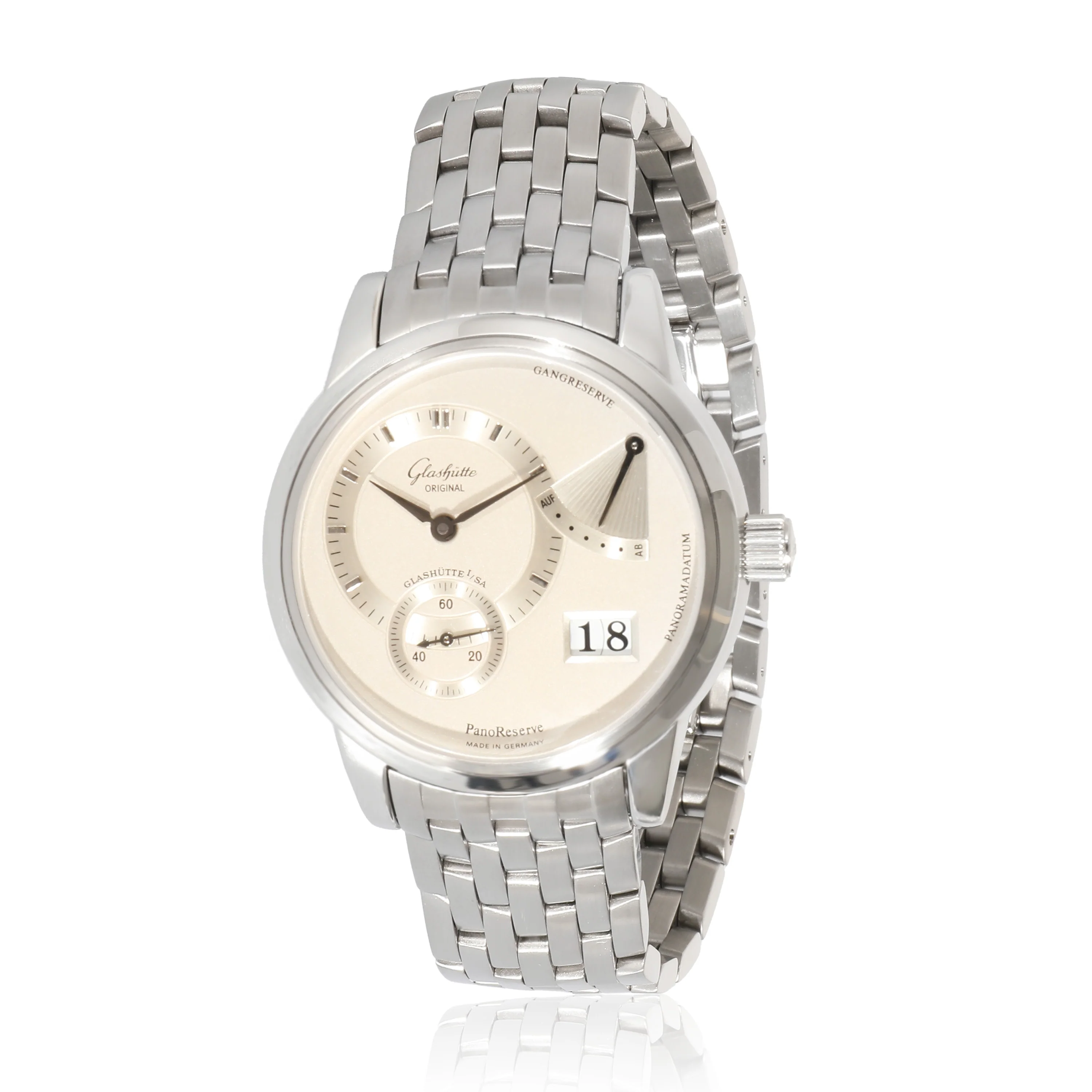 Glashutte PanoReserve 65-01-02-02-04 Mens Watch in Stainless Steel