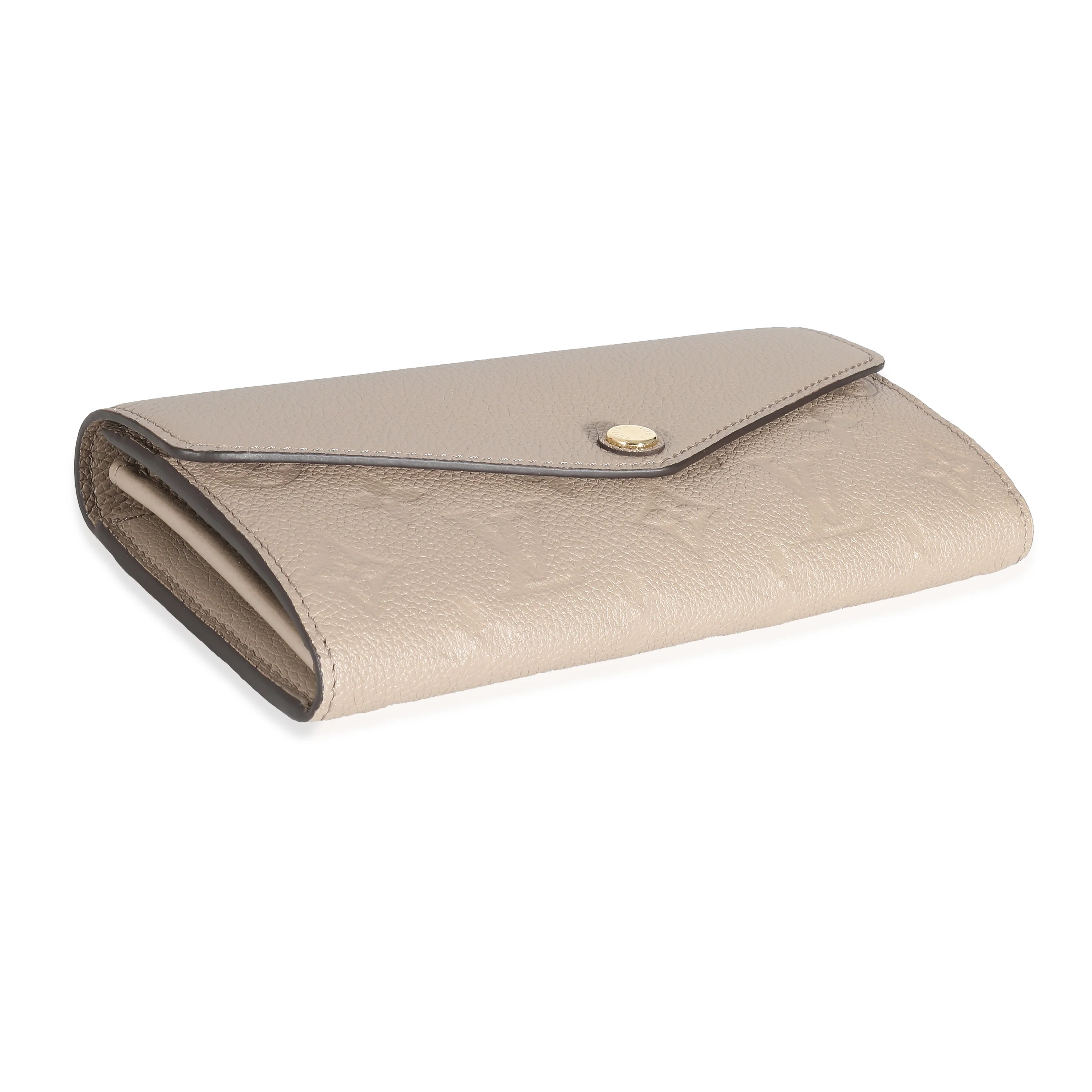 Louis Vuitton Tourterelle Monogram Empreinte Sarah Wallet - Image 3