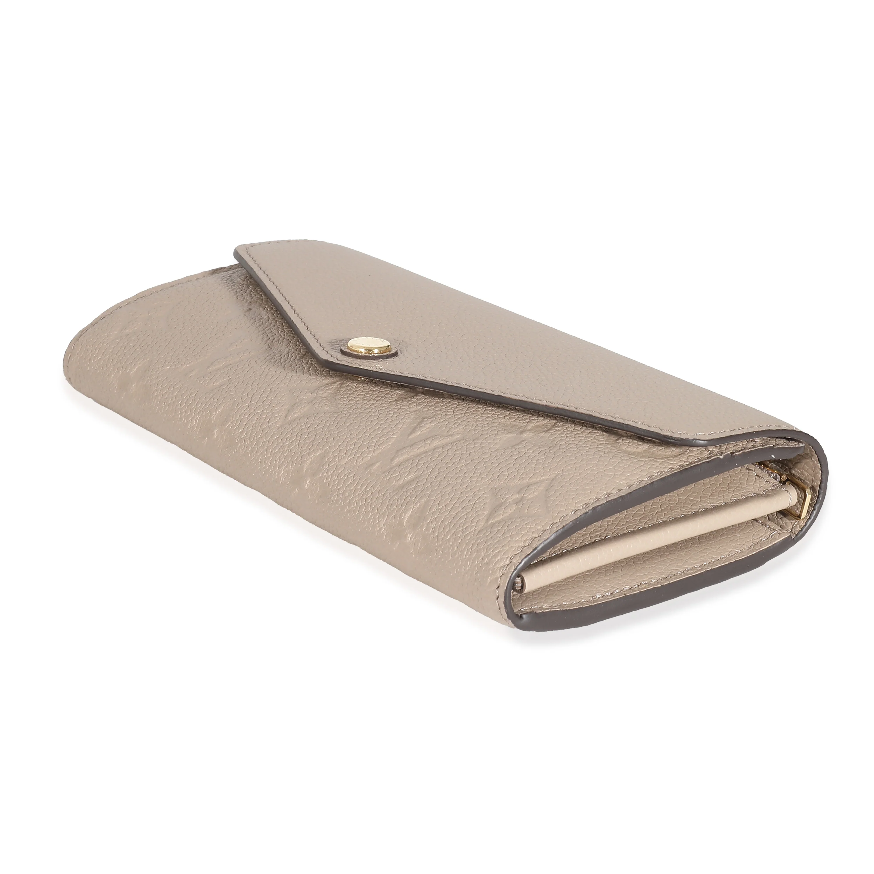 Louis Vuitton Tourterelle Monogram Empreinte Sarah Wallet - Image 5