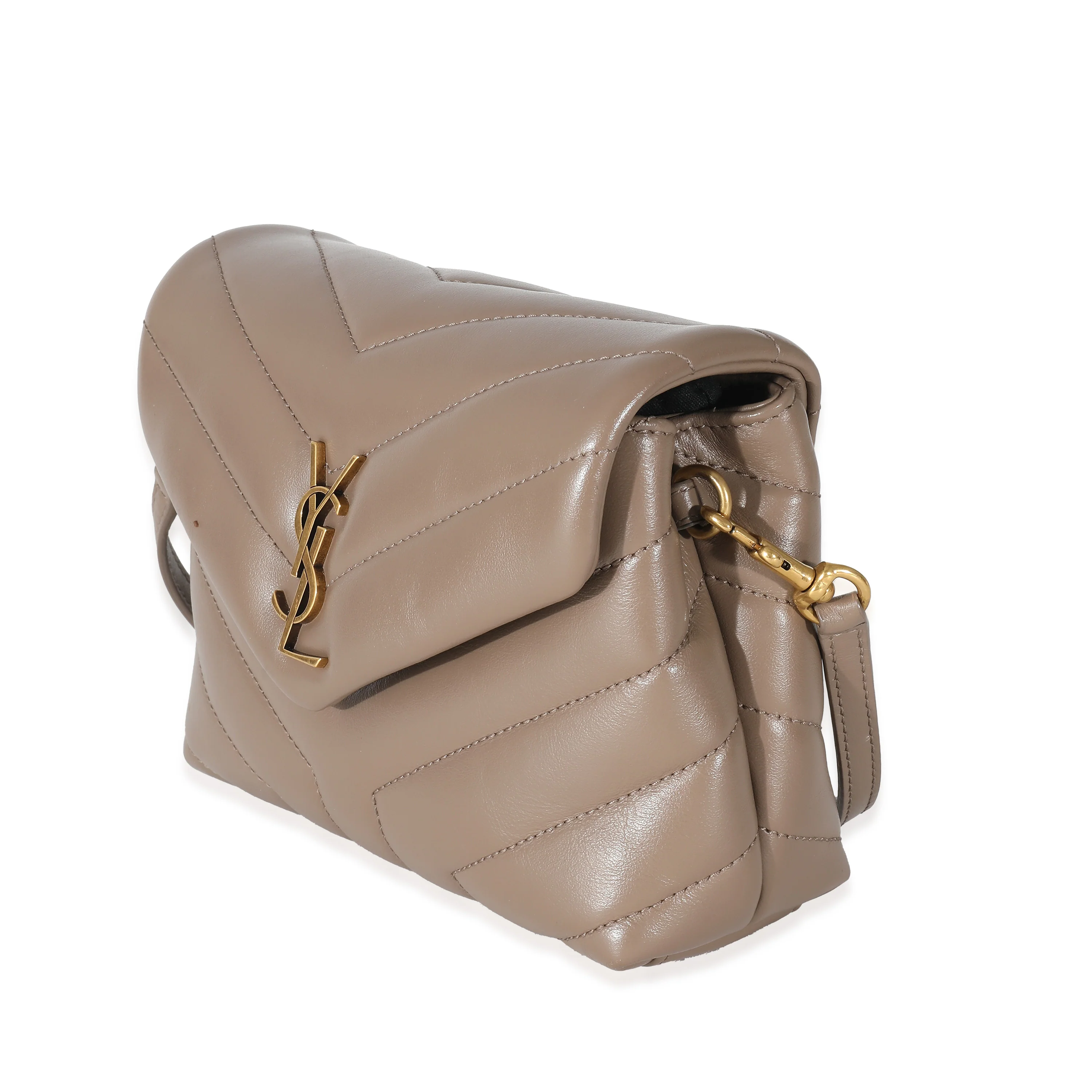 Saint Laurent Dark Beige Matelassé Calfskin Toy Loulou - Image 2