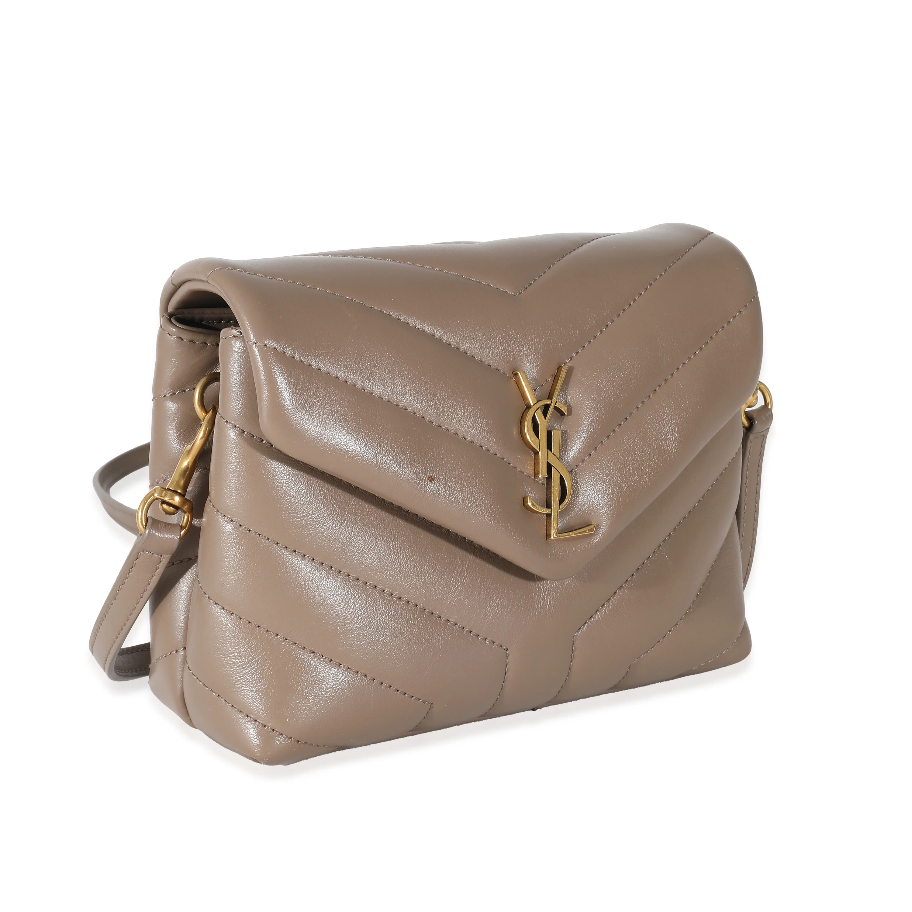Saint Laurent Dark Beige Matelassé Calfskin Toy Loulou - Image 3