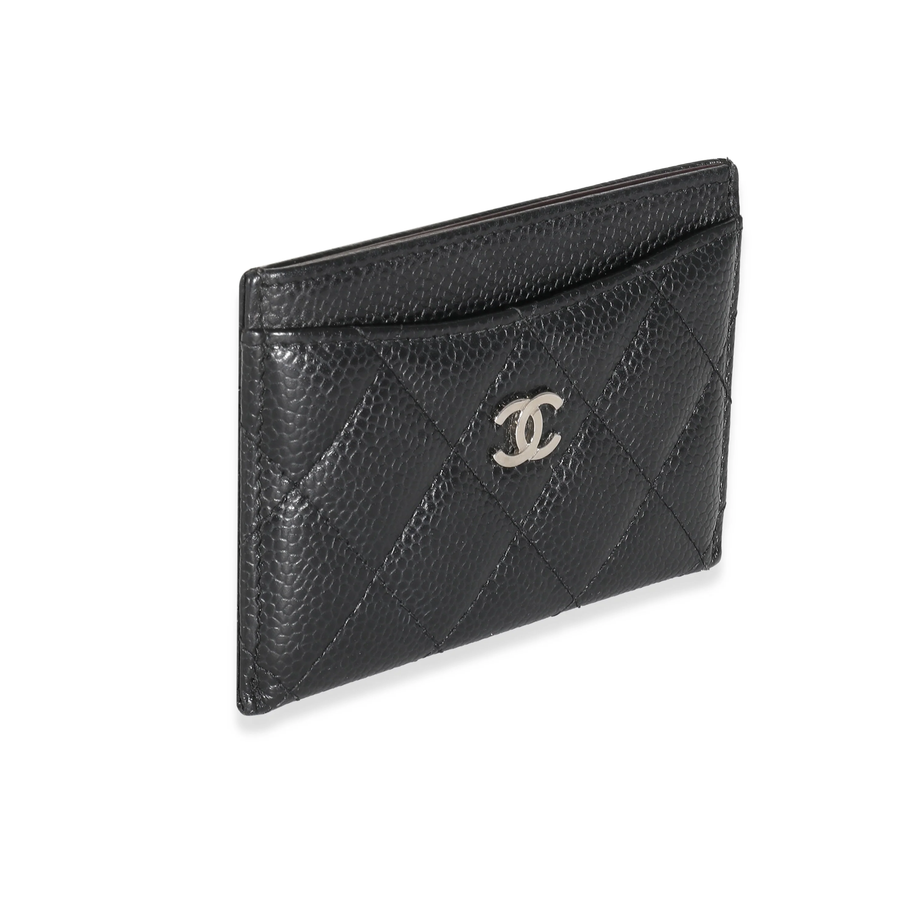 Chanel Black Quilted Caviar Classic Card Holder - Image 2