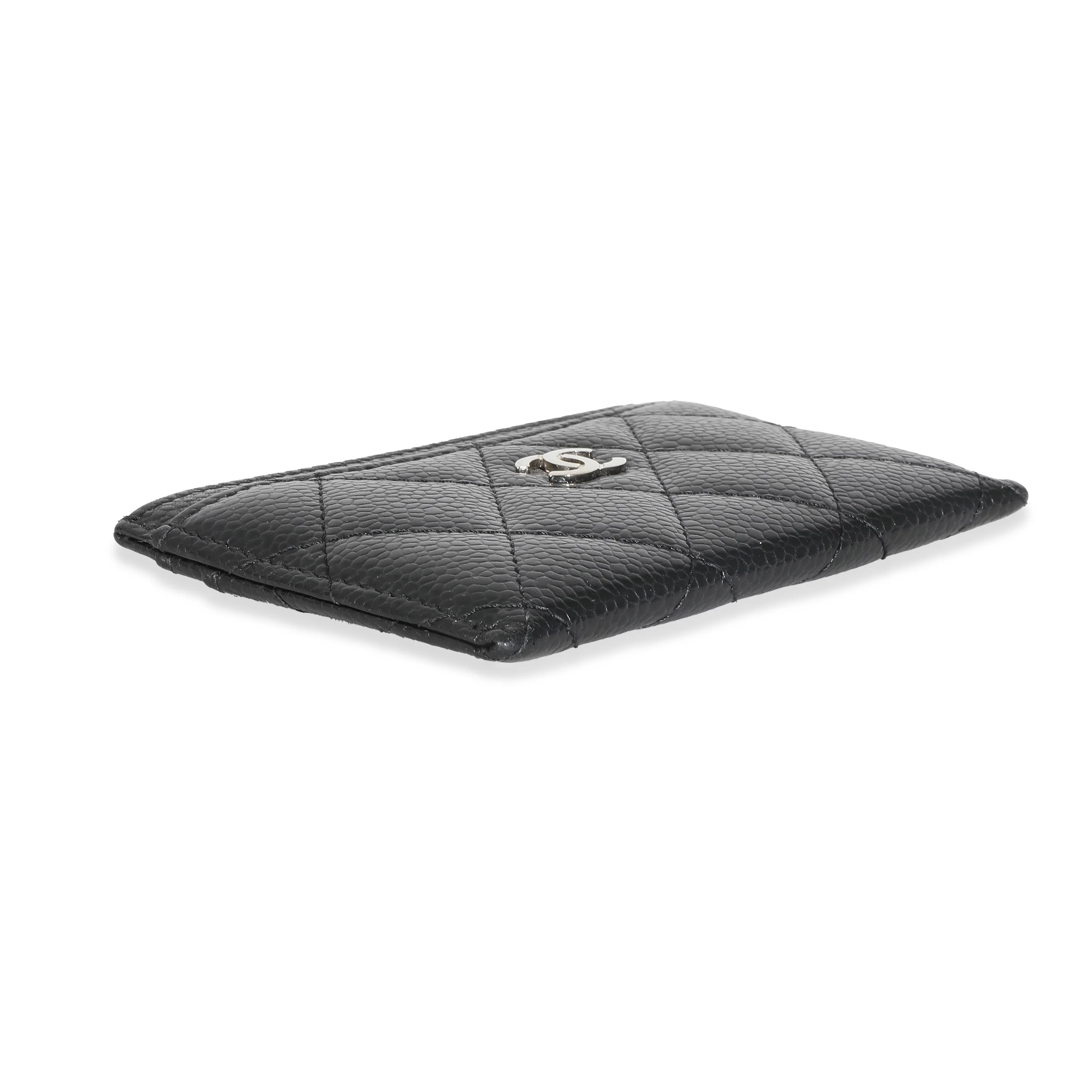 Chanel Black Quilted Caviar Classic Card Holder - Image 4