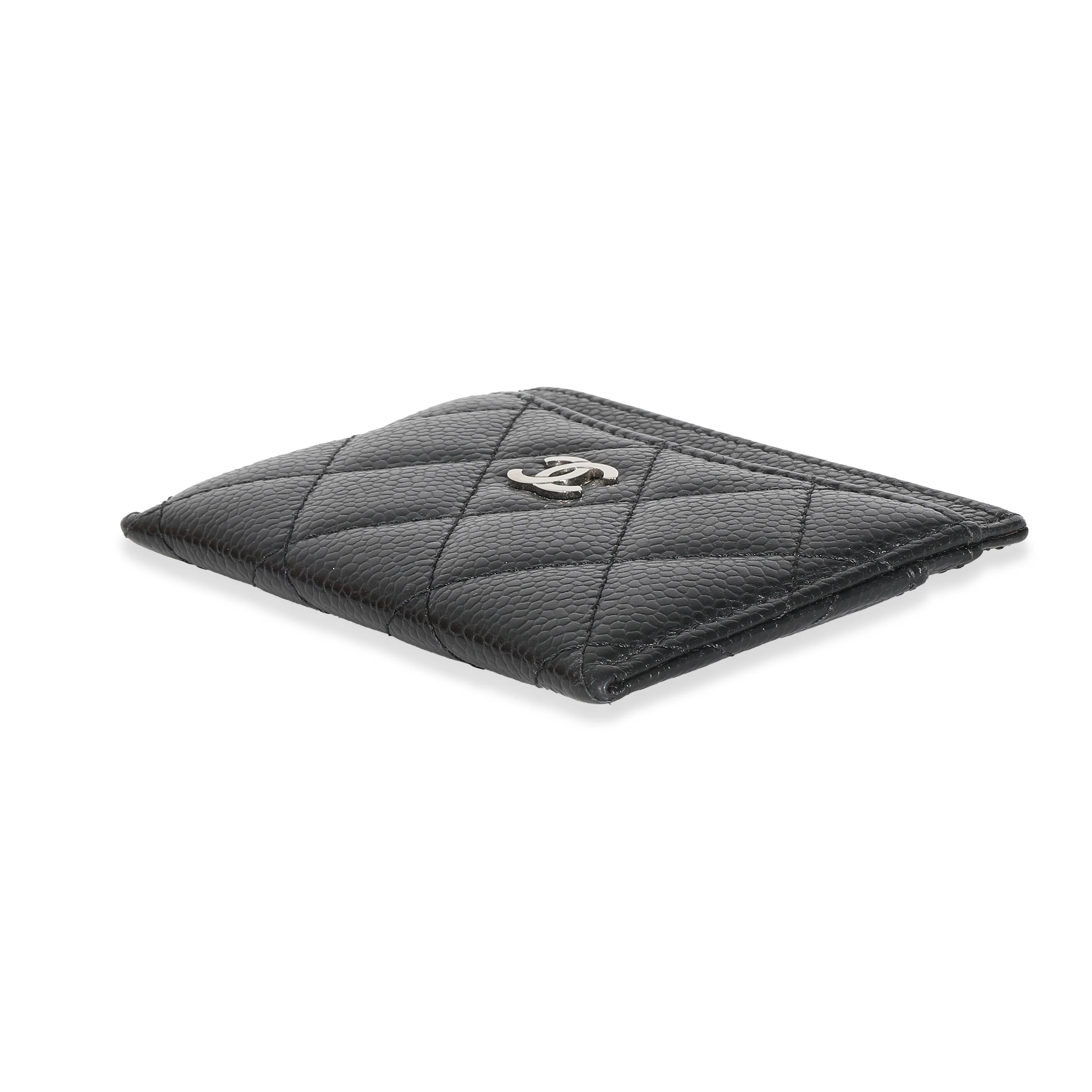 Chanel Black Quilted Caviar Classic Card Holder - Image 5