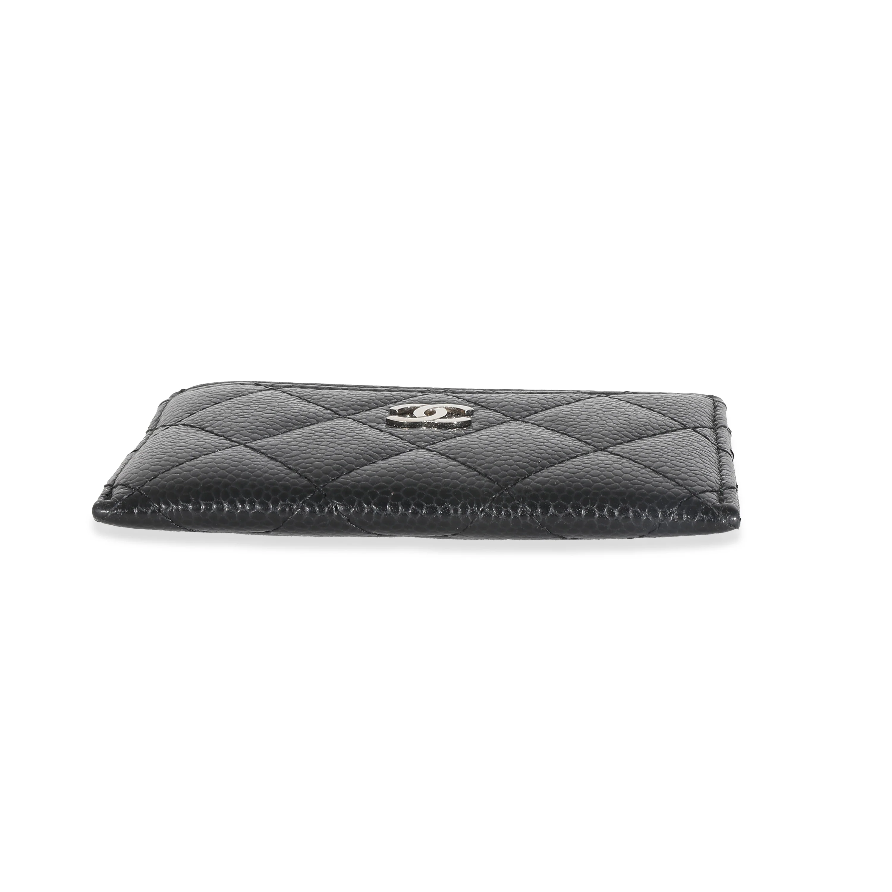 Chanel Black Quilted Caviar Classic Card Holder - Image 6
