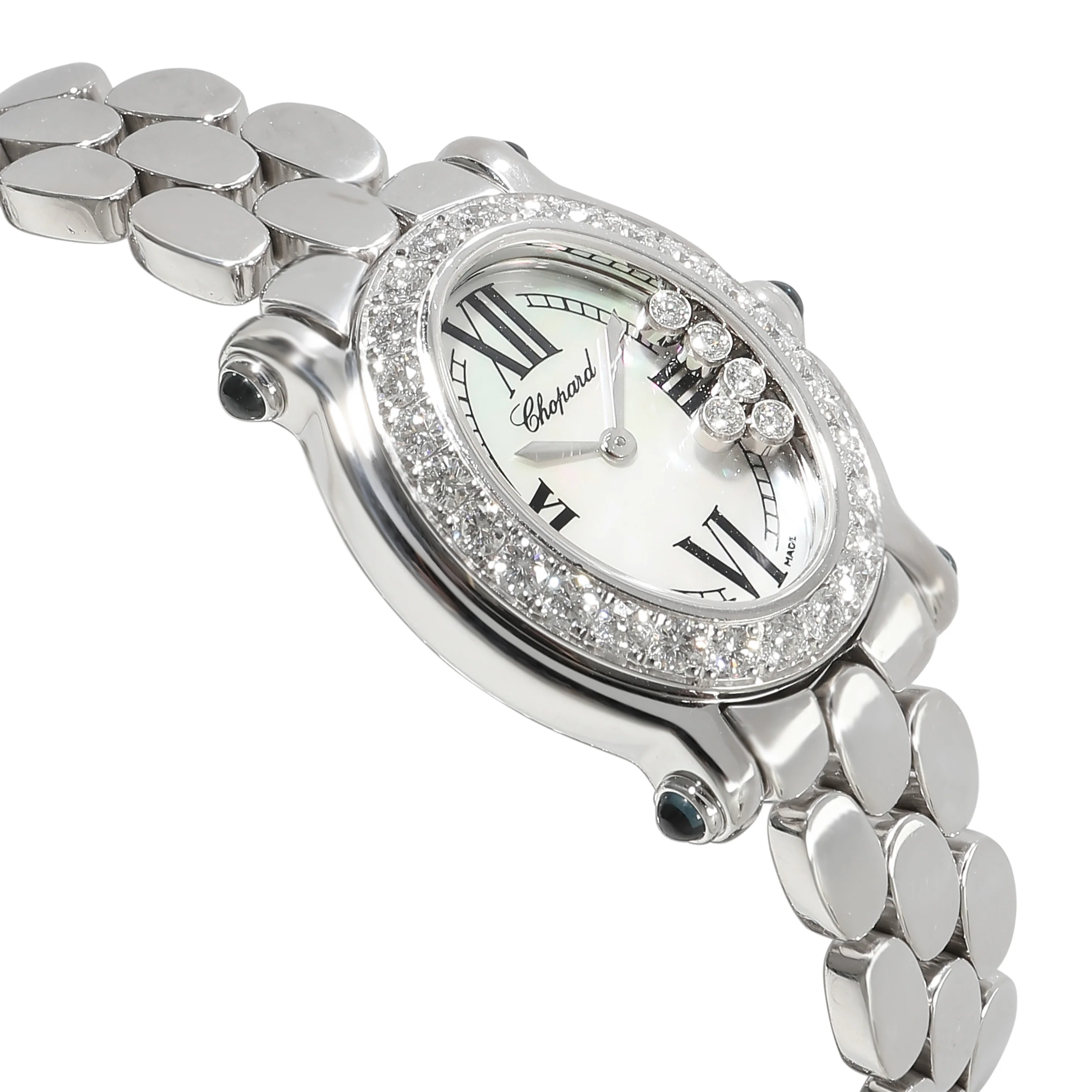 Happy Sport Oval 27/7466-23/11 Womens Watch in 18kt White Gold - Image 2