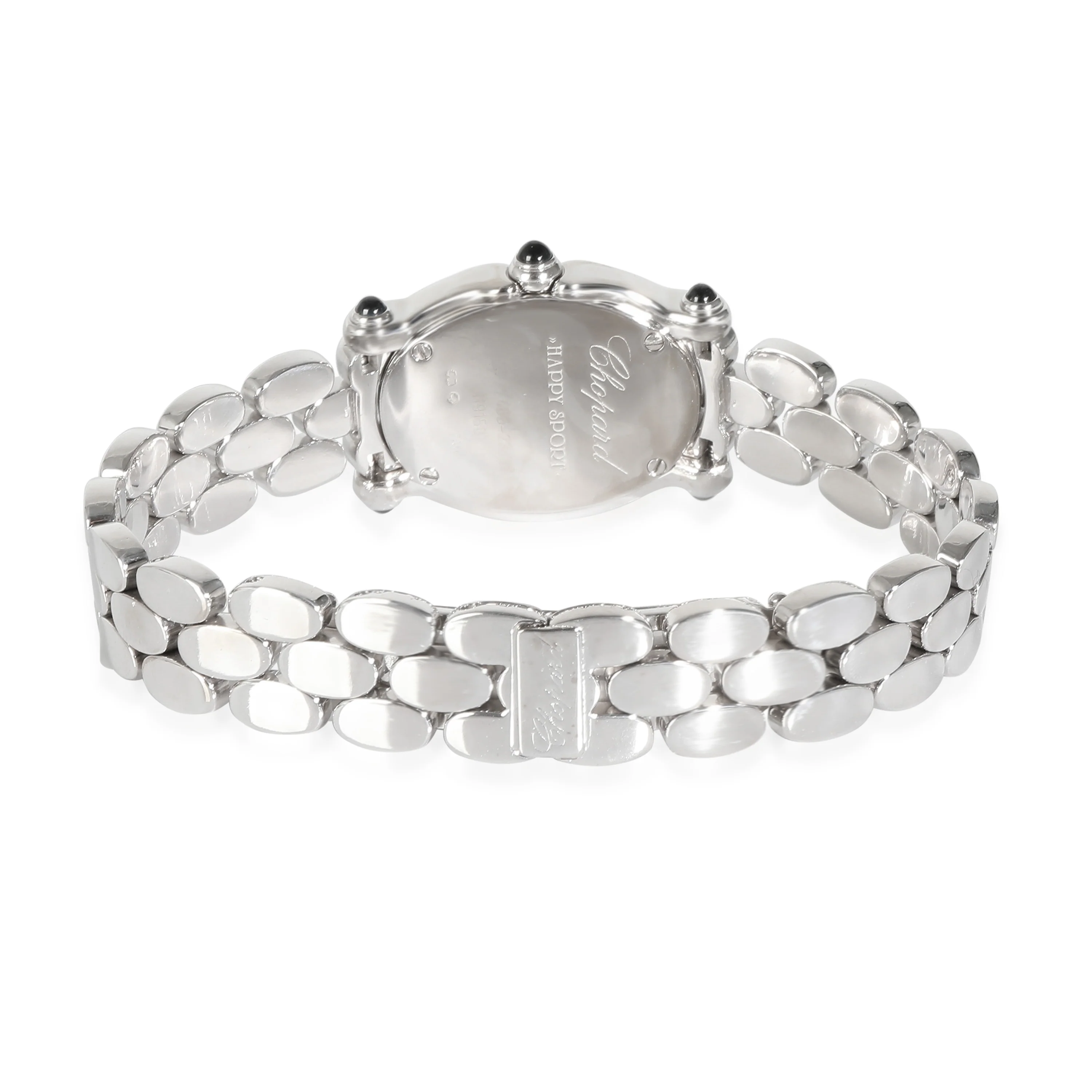 Happy Sport Oval 27/7466-23/11 Womens Watch in 18kt White Gold - Image 4