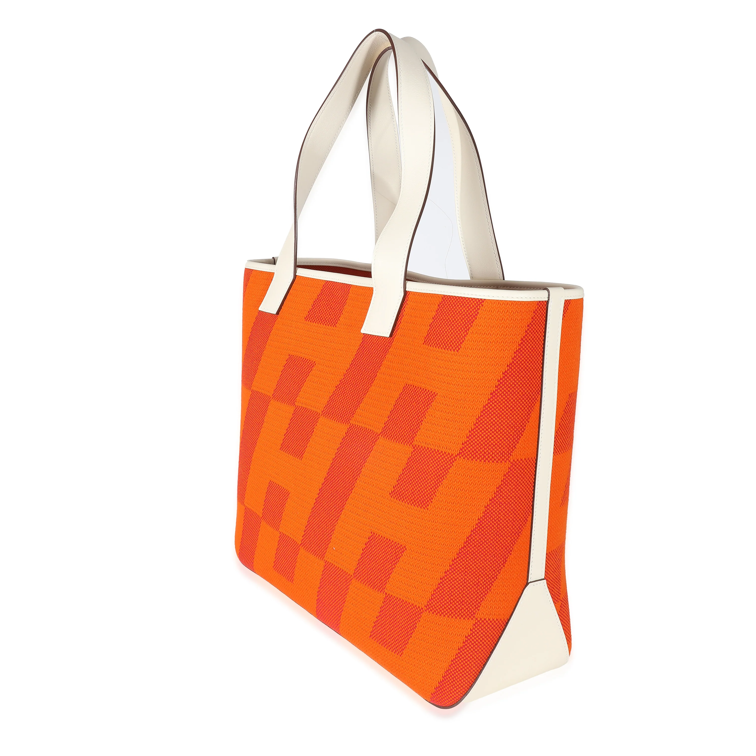Hermès Nata Swift Feu Framboise Cabas H en Biais 40 - Image 2