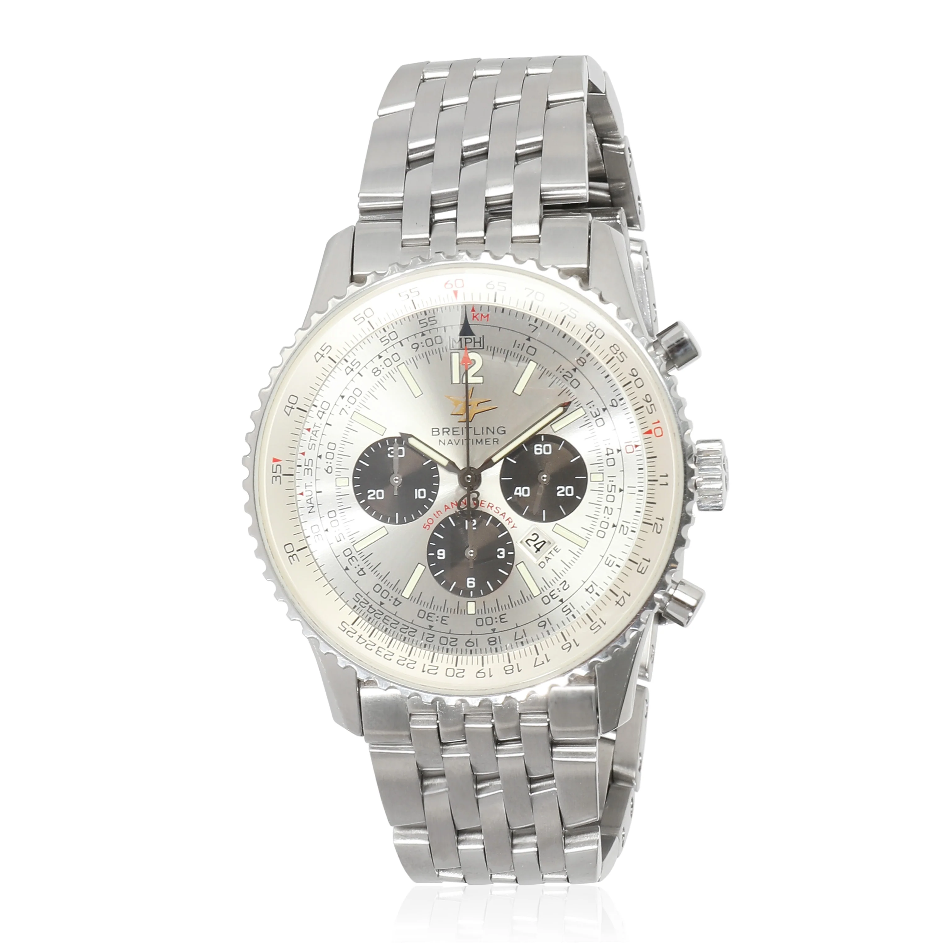 Navitimer 50th Anniversary A4132213 Mens Watch in Stainless Steel