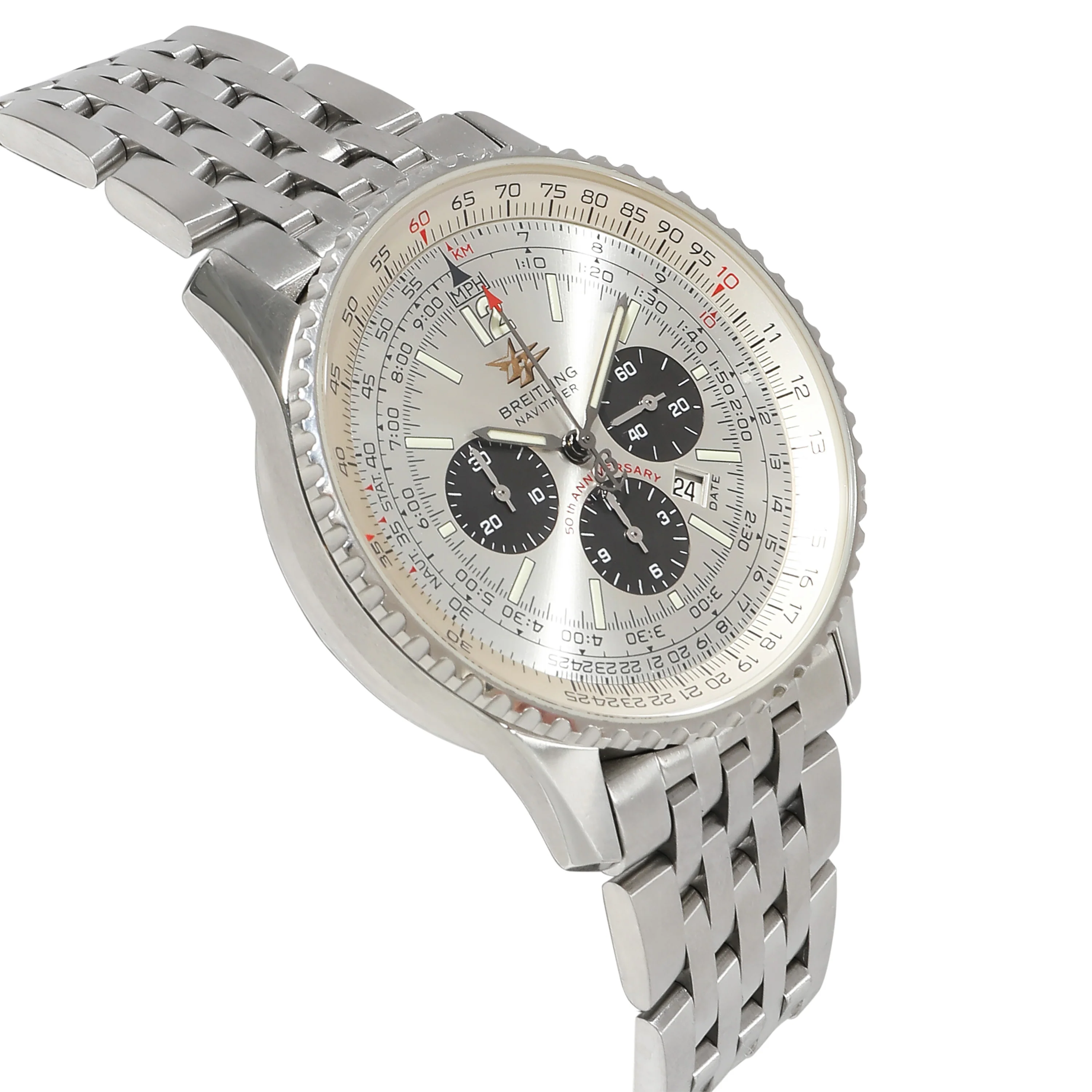 Navitimer 50th Anniversary A4132213 Mens Watch in Stainless Steel - Image 2