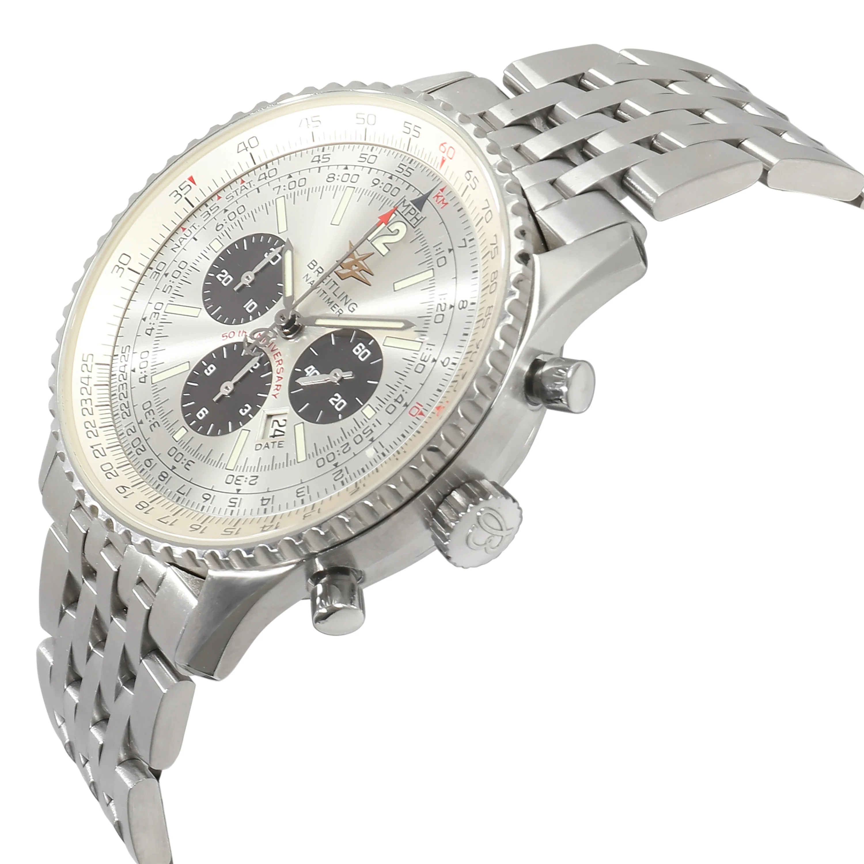 Navitimer 50th Anniversary A4132213 Mens Watch in Stainless Steel - Image 3