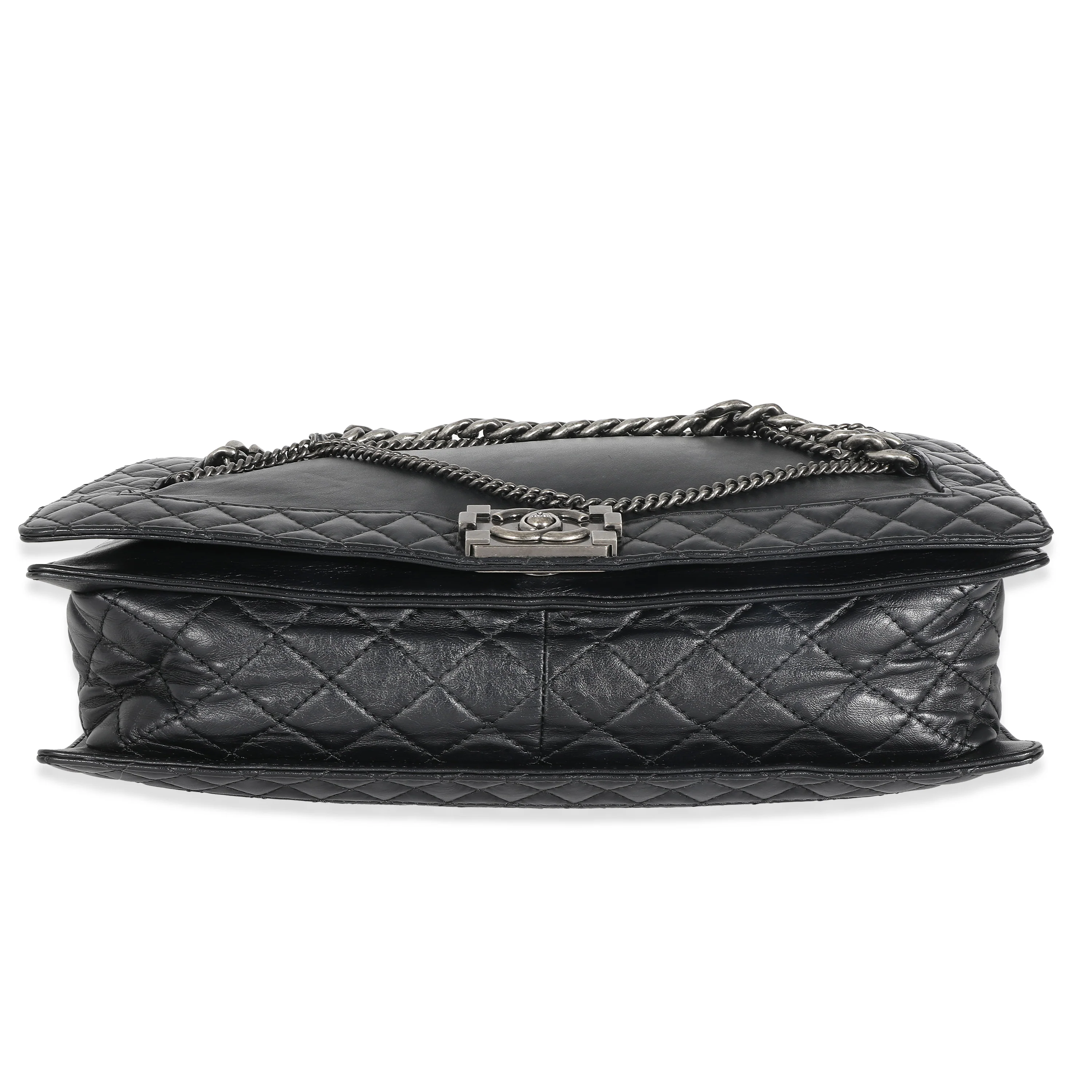 Chanel Black Leather Paris-Dallas Enchained XL Boy Bag - Image 5
