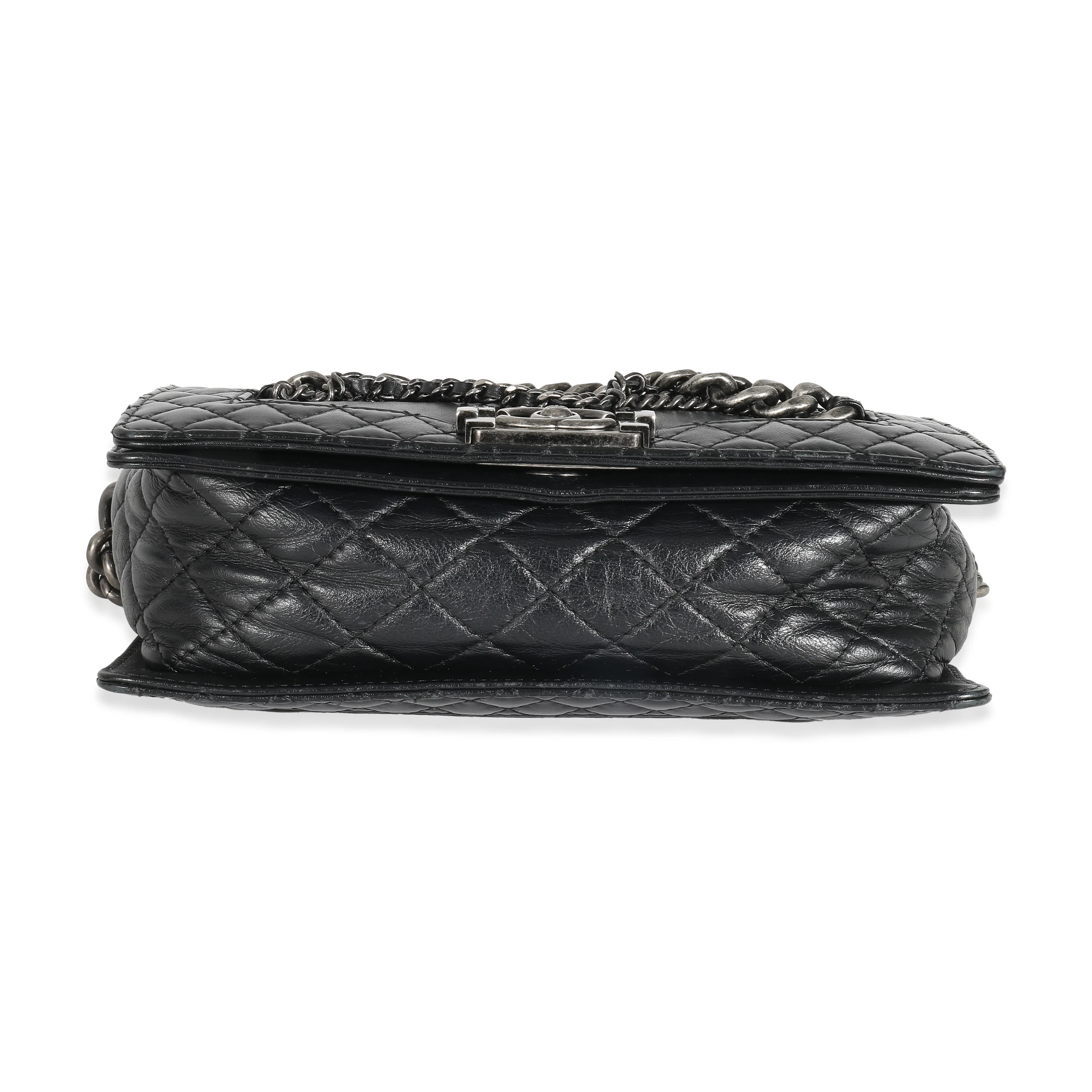 Chanel Black Lambskin Medium Enchained Boy Bag - Image 6