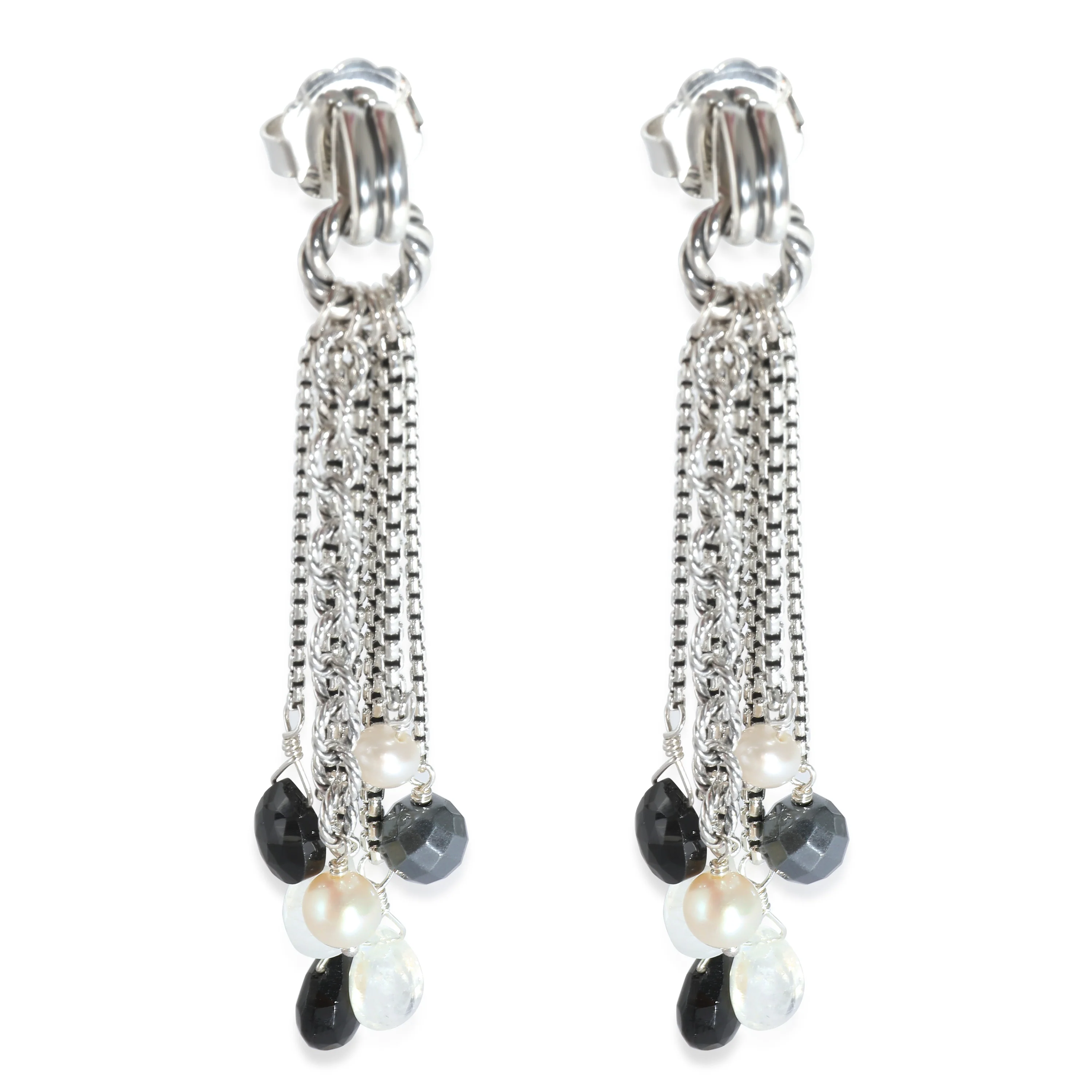David Yurman Tassel Drop Multi-Gemstone Earrings in Sterling Silver