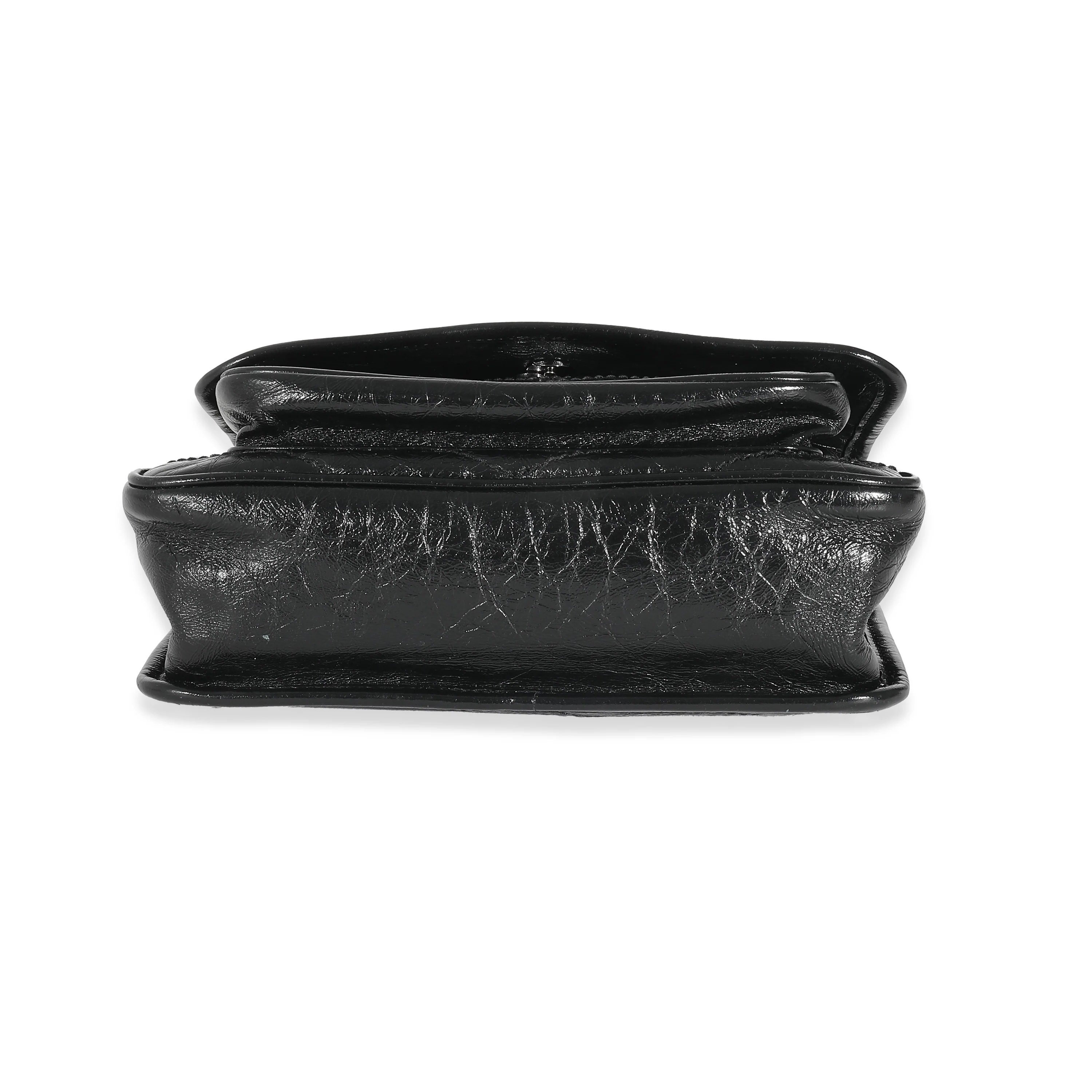 Saint Laurent Black Crinkled Calfskin Matelasse Monogram Baby Niki - Image 6