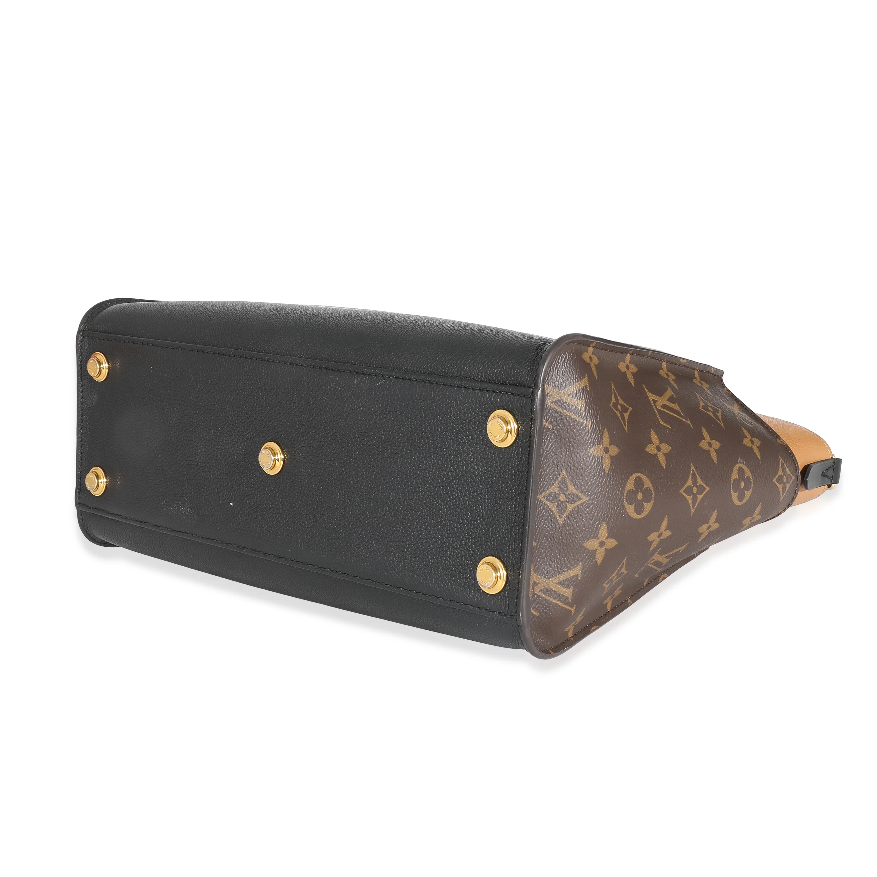 Louis Vuitton Black Calfskin Monogram Canvas On My Side MM - Image 5
