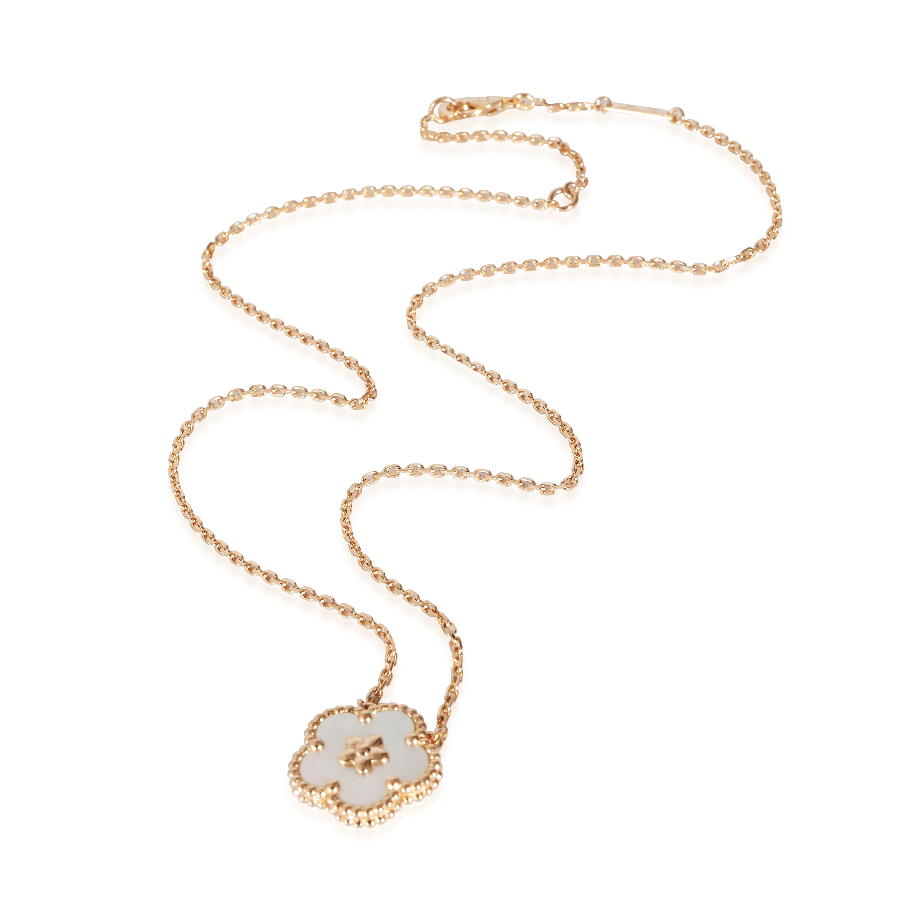Lucky Spring Mother Of Pearl Pendant in 18k Rose Gold - Image 2