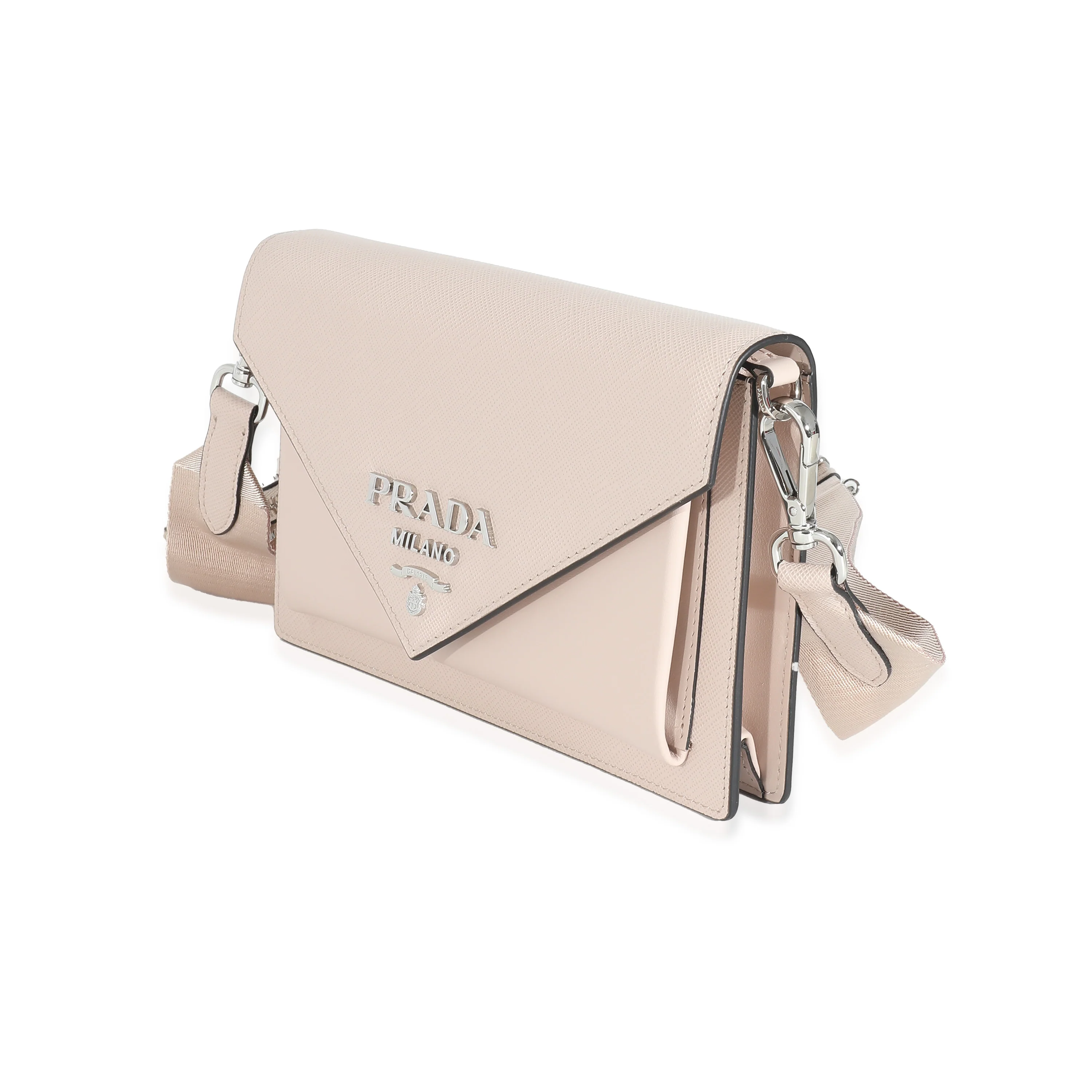 Prada Beige Saffiano Envelope Mini Bag - Image 2
