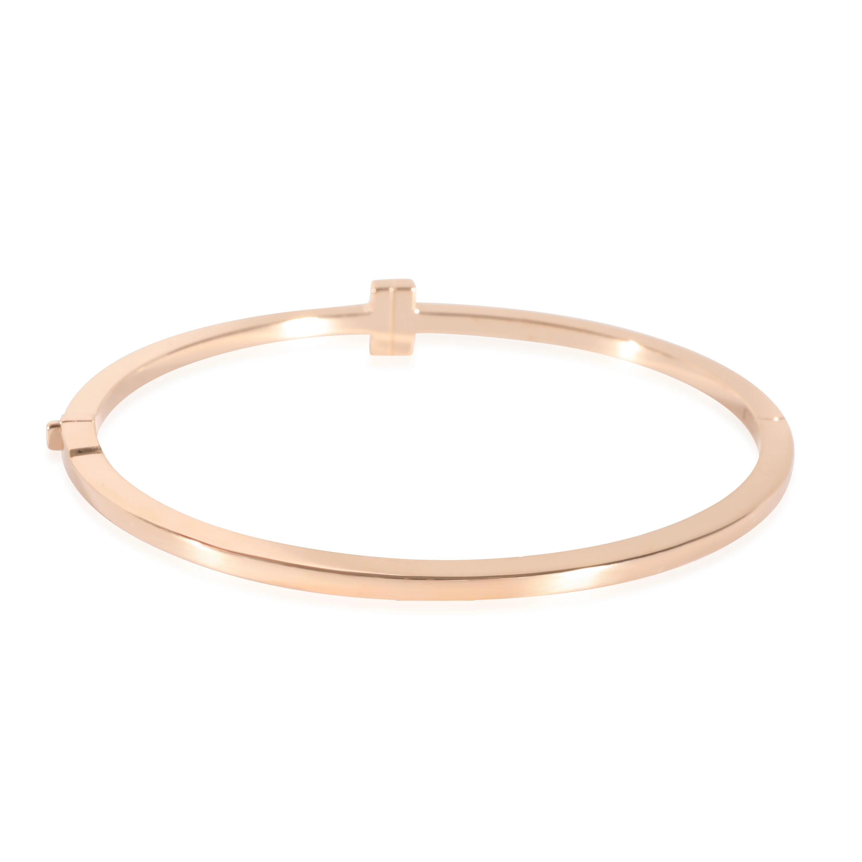 Tiffany T Hinged Bracelet in 18k Rose Gold 0.33 CTW - Image 4