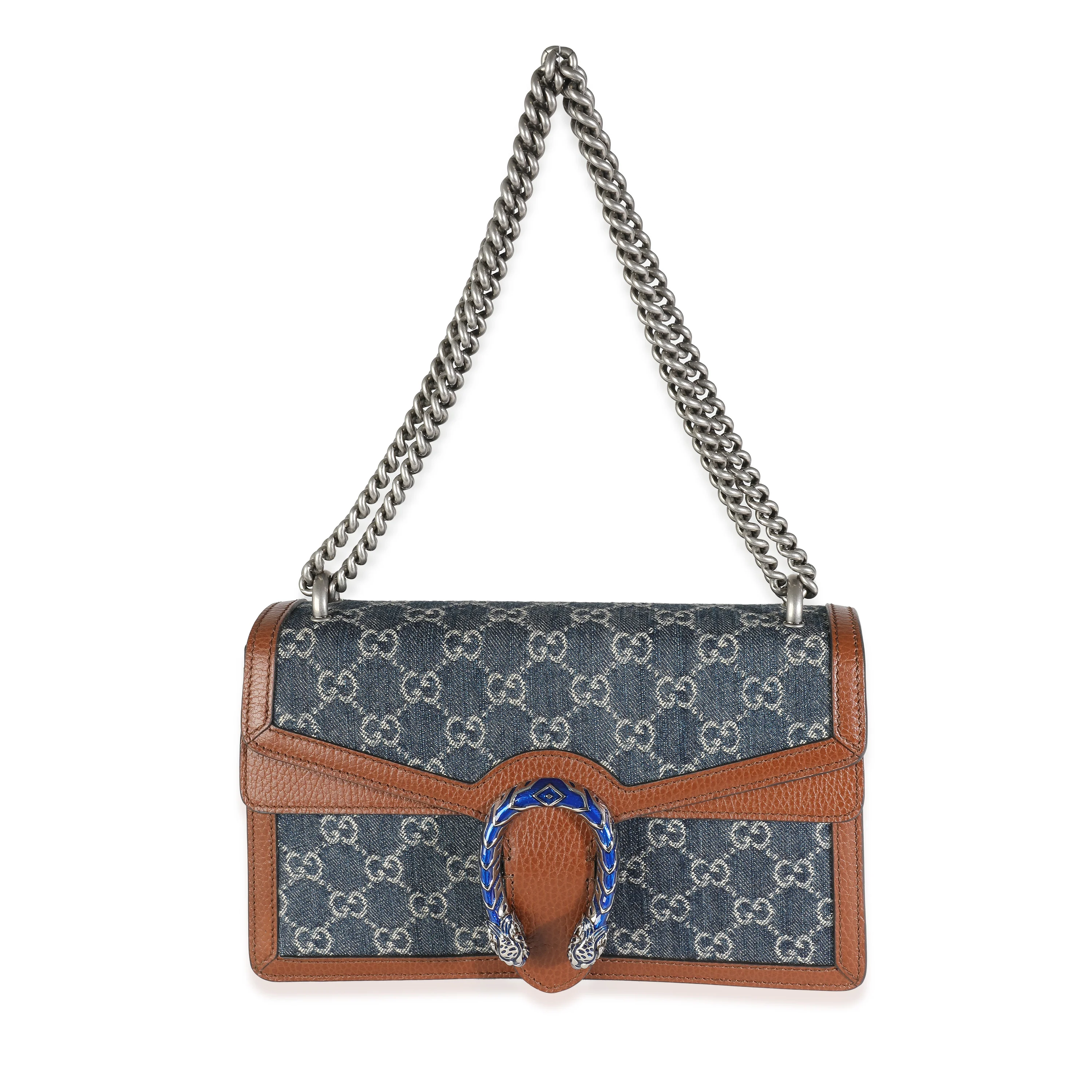 Gucci Blue Tea Cuir New Denim Dollar Calfskin GG Small Dionysus - Image 9