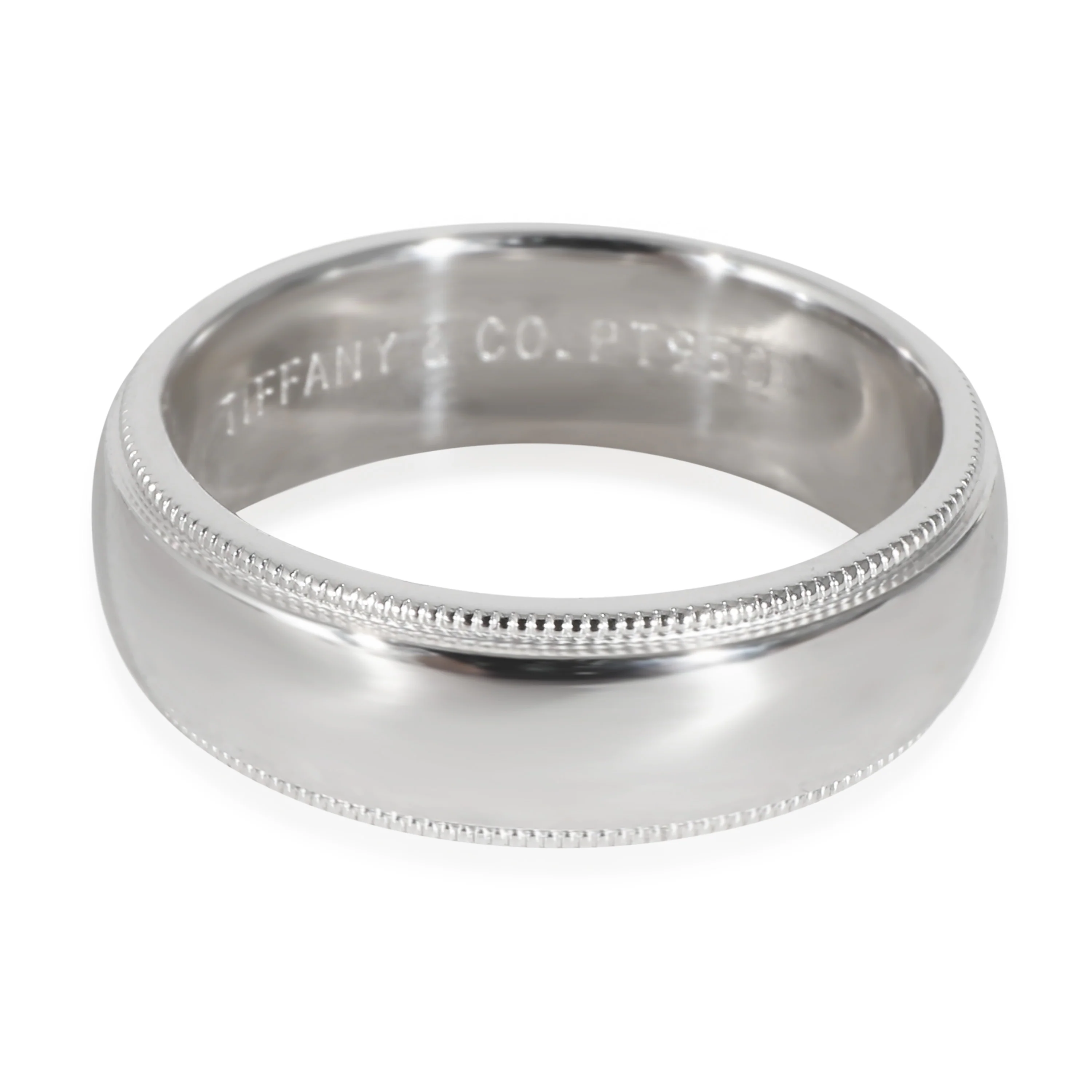 Tiffany Together Classic Milgrain Band in  Platinum