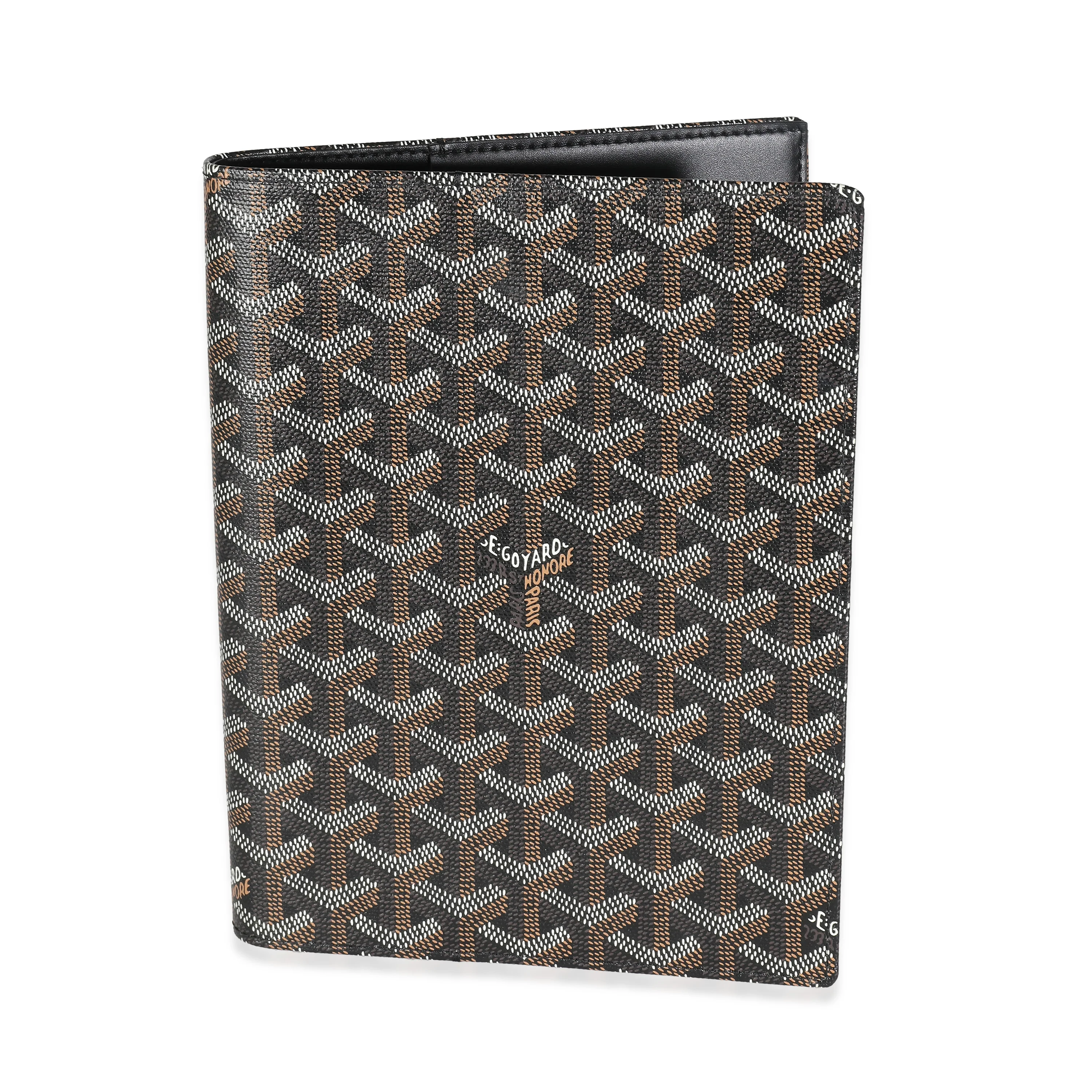 Black Goyardine Canvas Couverture Castiglione Agenda Cover