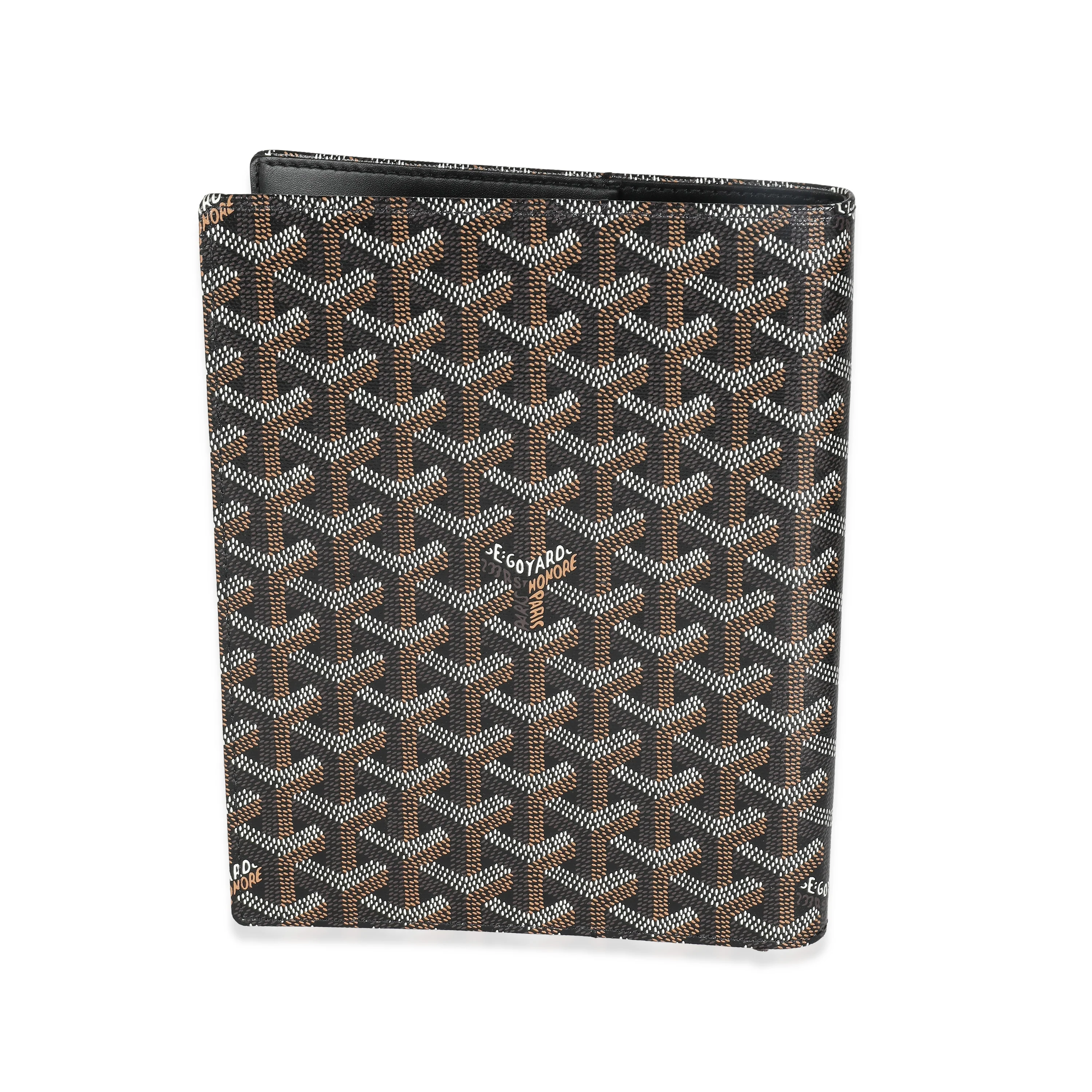 Black Goyardine Canvas Couverture Castiglione Agenda Cover - Image 4
