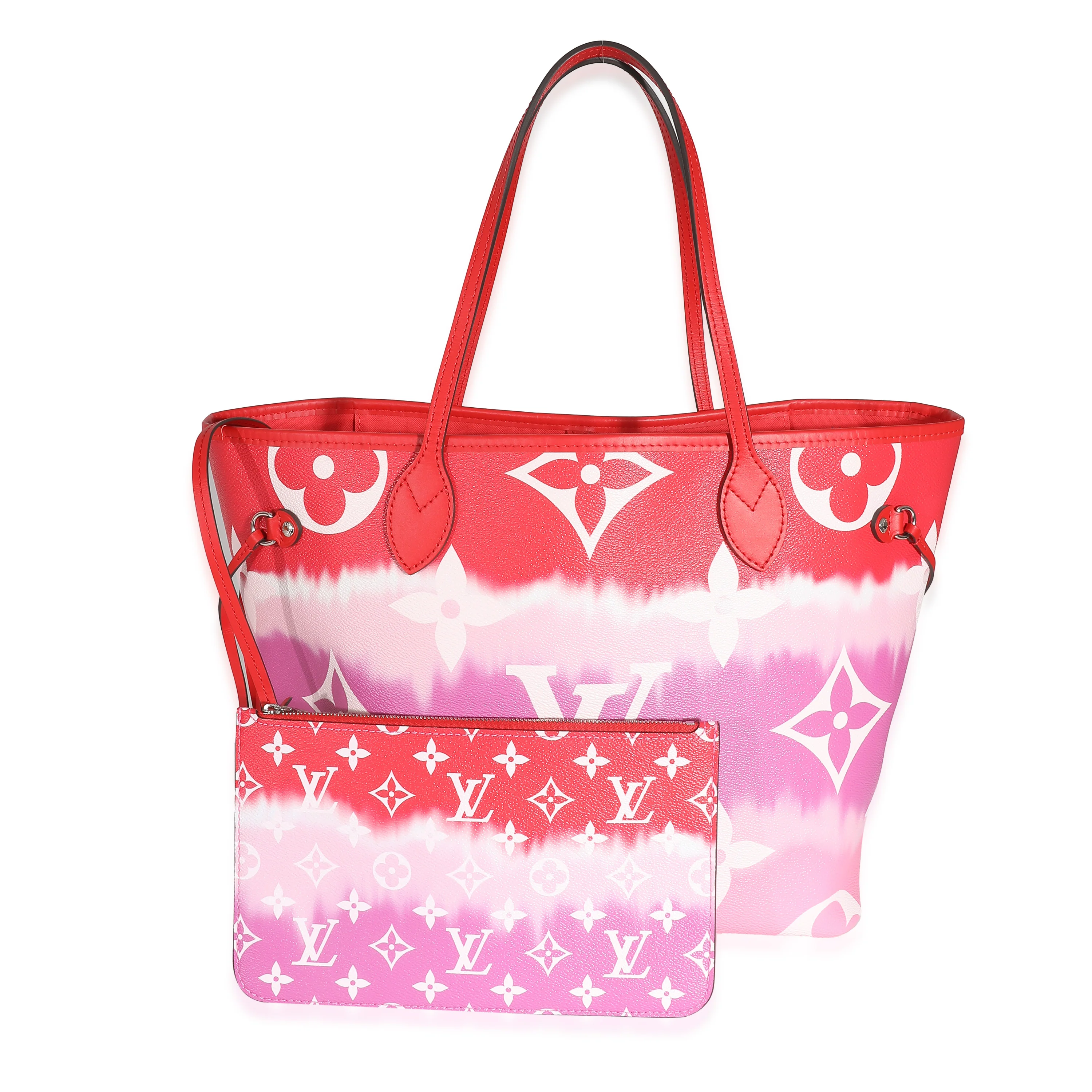 Louis Vuitton Red Pink Rogue LV Escale Canvas Neverfull MM - Image 2