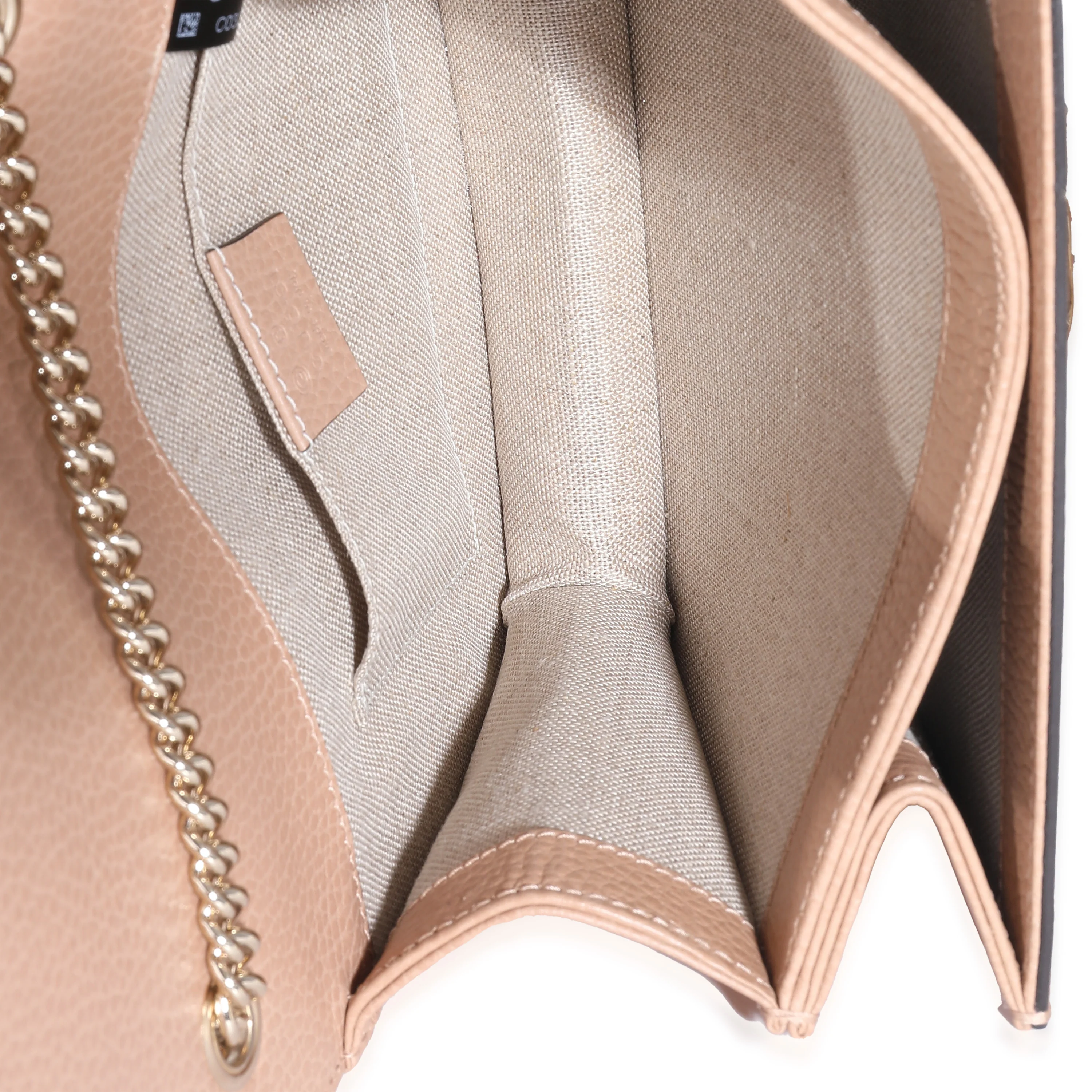 Gucci Brown Leather Interlocking GG Dollar Chain Bag - Image 10