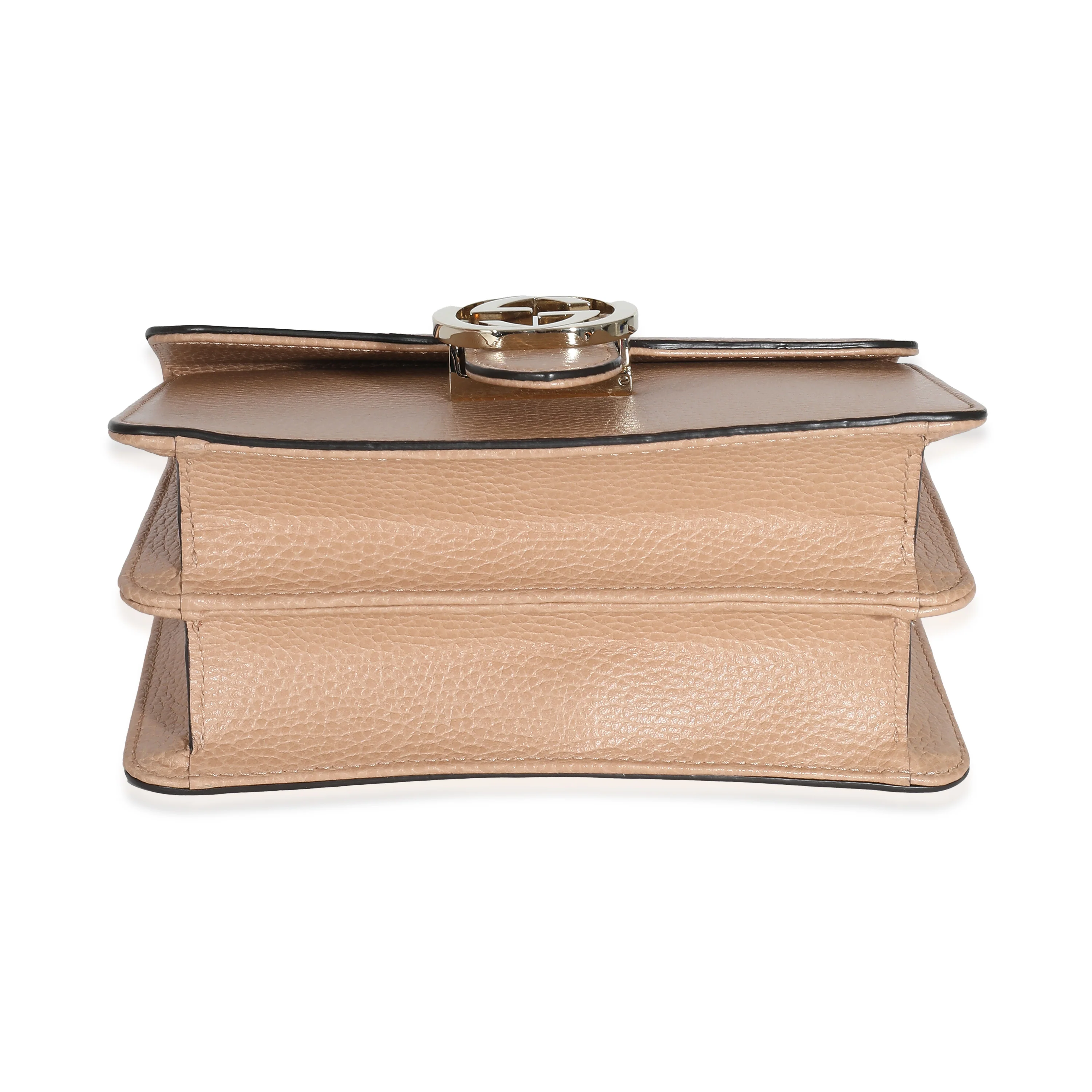 Gucci Brown Leather Interlocking GG Dollar Chain Bag - Image 5
