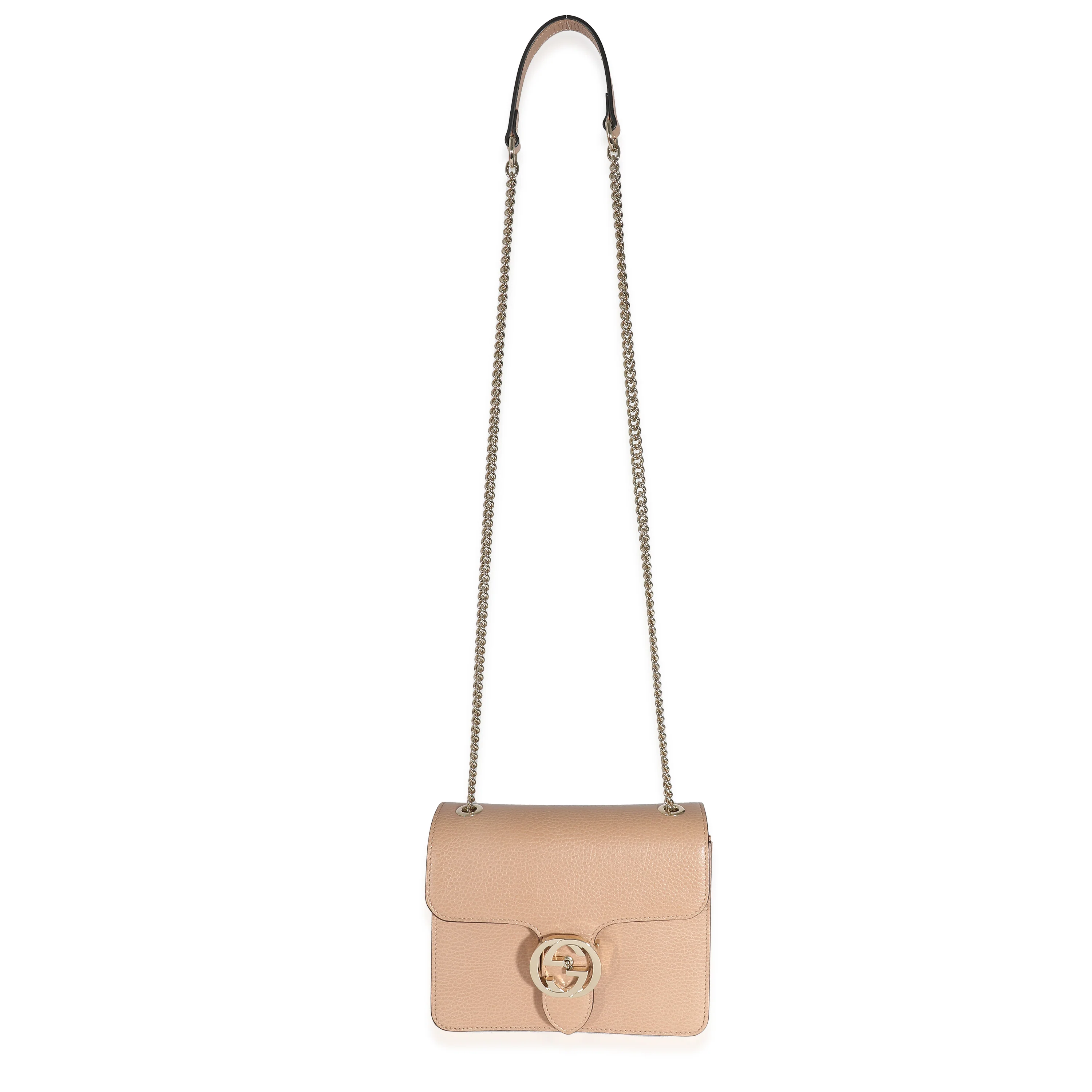 Gucci Brown Leather Interlocking GG Dollar Chain Bag - Image 8