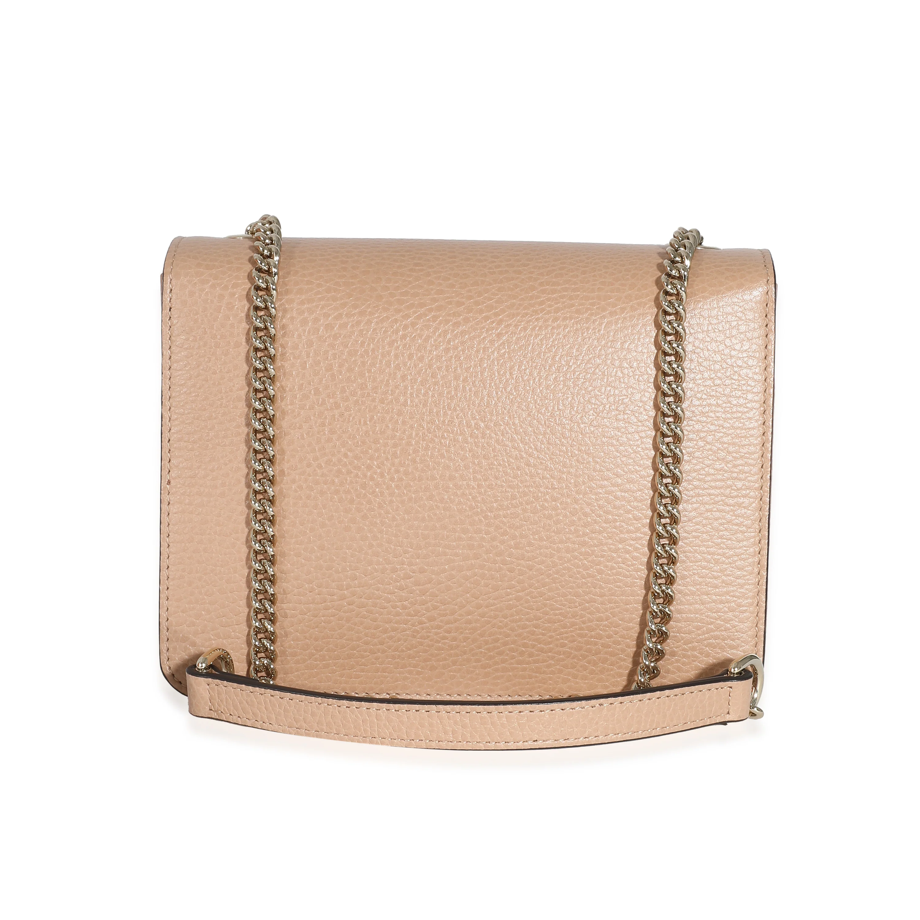 Gucci Brown Leather Interlocking GG Dollar Chain Bag - Image 9
