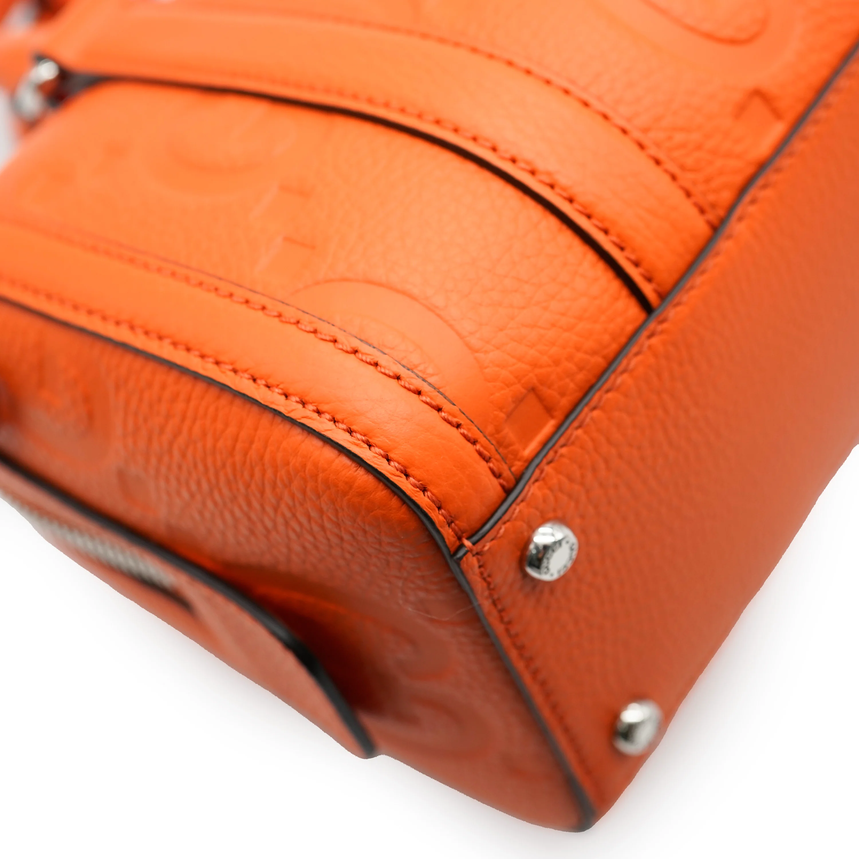 Gucci Orange Calfskin Jumbo GG Mini Duffle - Image 7