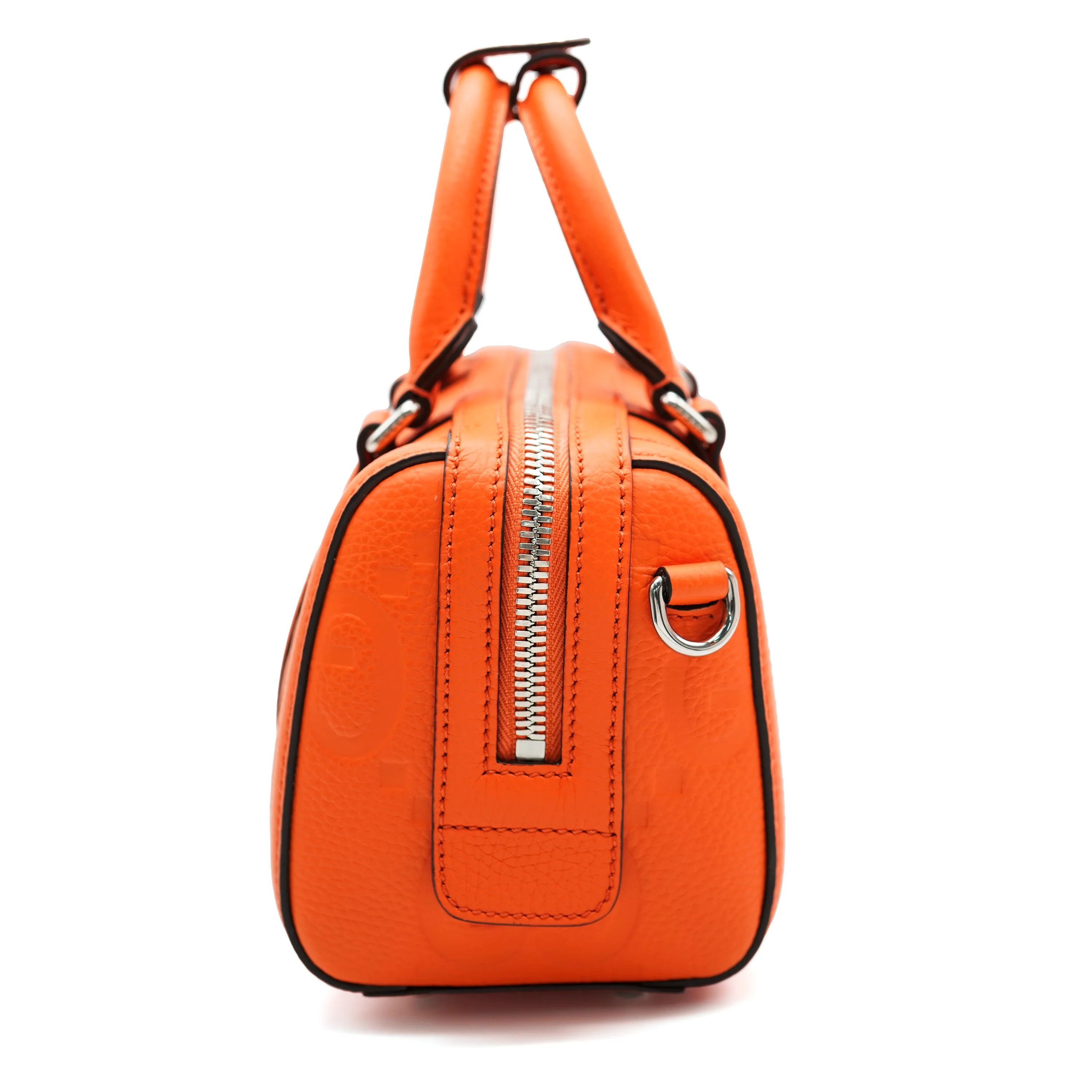 Gucci Orange Calfskin Jumbo GG Mini Duffle - Image 8