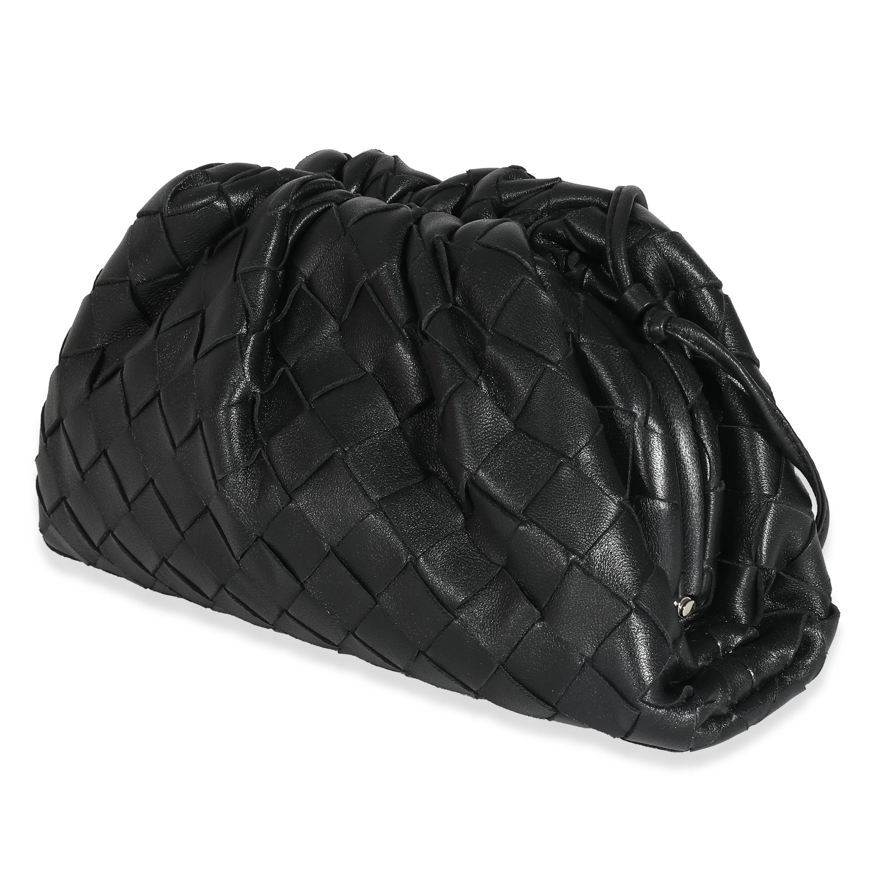 Bottega Veneta Black Intrecciato Lambskin Mini Pouch - Image 2