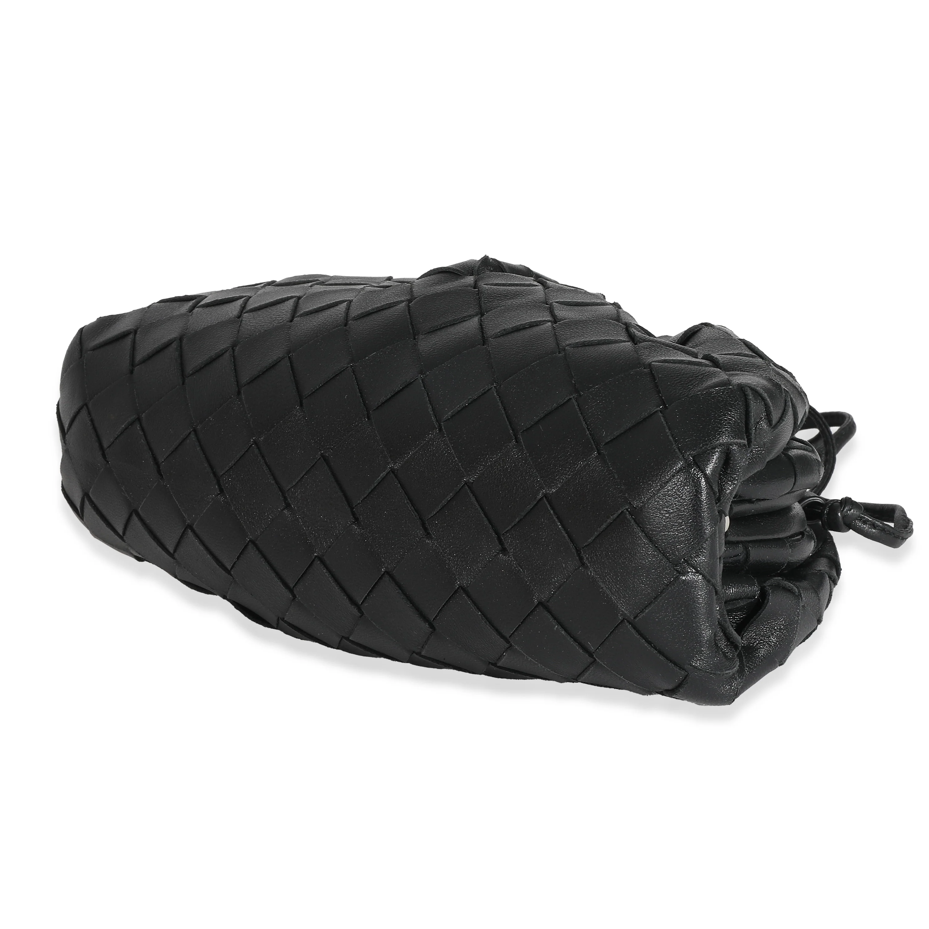 Bottega Veneta Black Intrecciato Lambskin Mini Pouch - Image 6