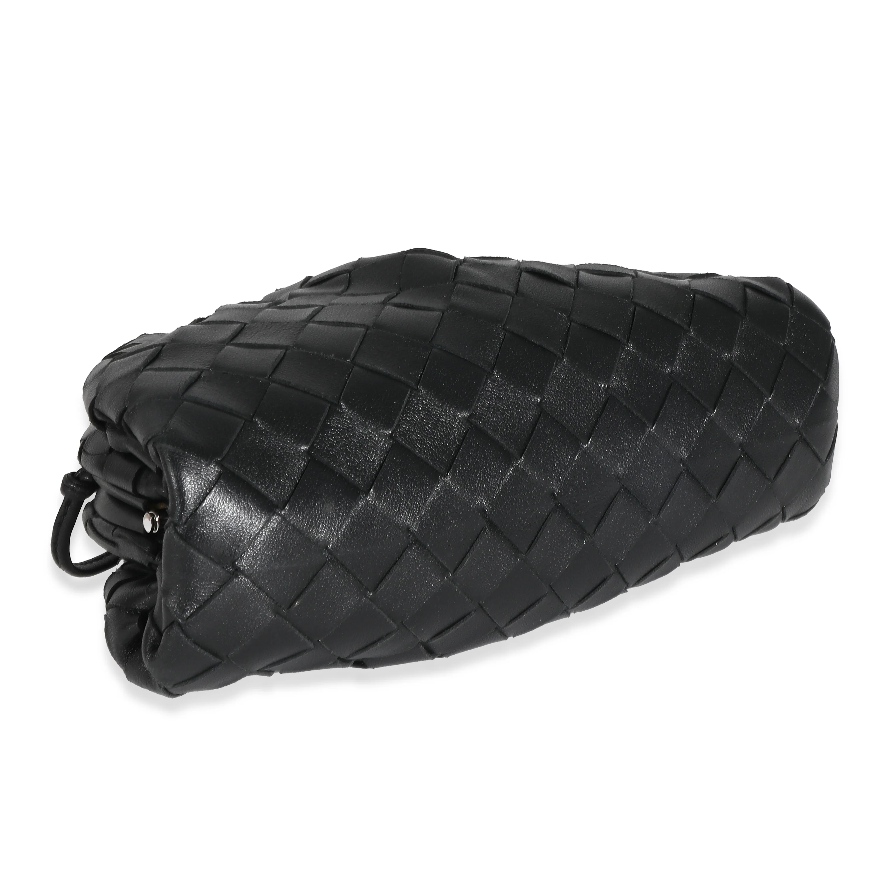 Bottega Veneta Black Intrecciato Lambskin Mini Pouch - Image 8