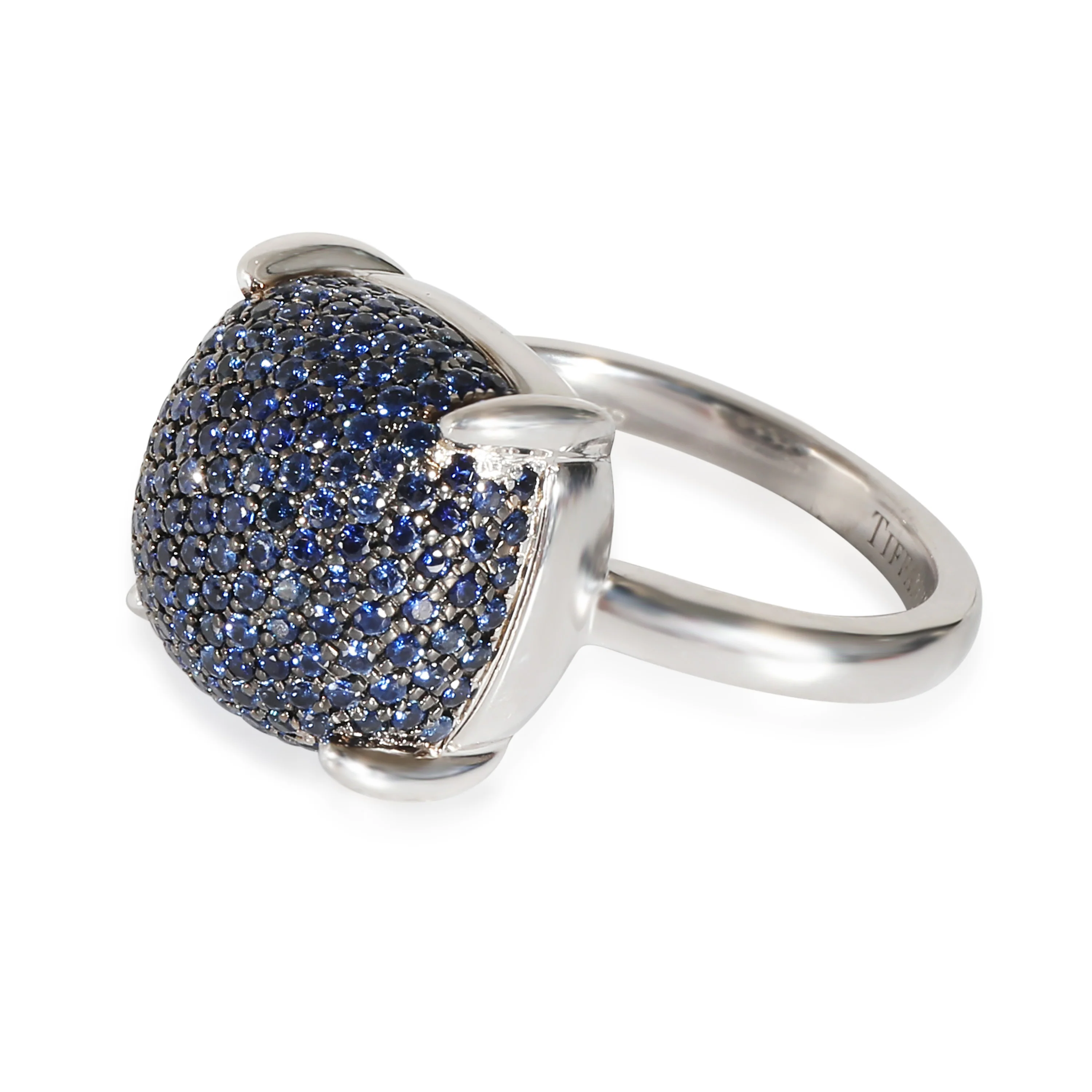 Paloma Picasso Sugar Stack Blue Sapphire Ring in 18k White Gold - Image 2