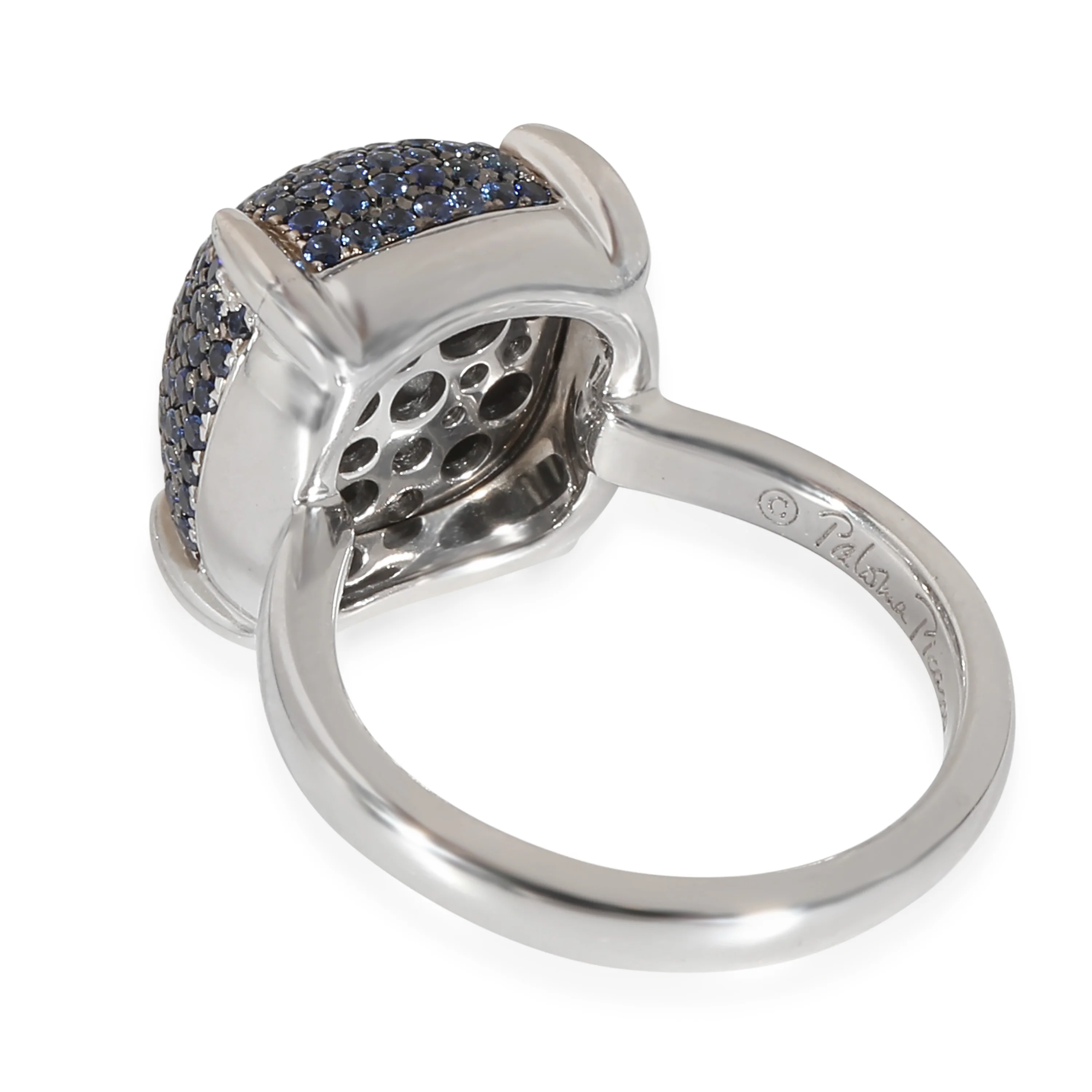 Paloma Picasso Sugar Stack Blue Sapphire Ring in 18k White Gold - Image 4