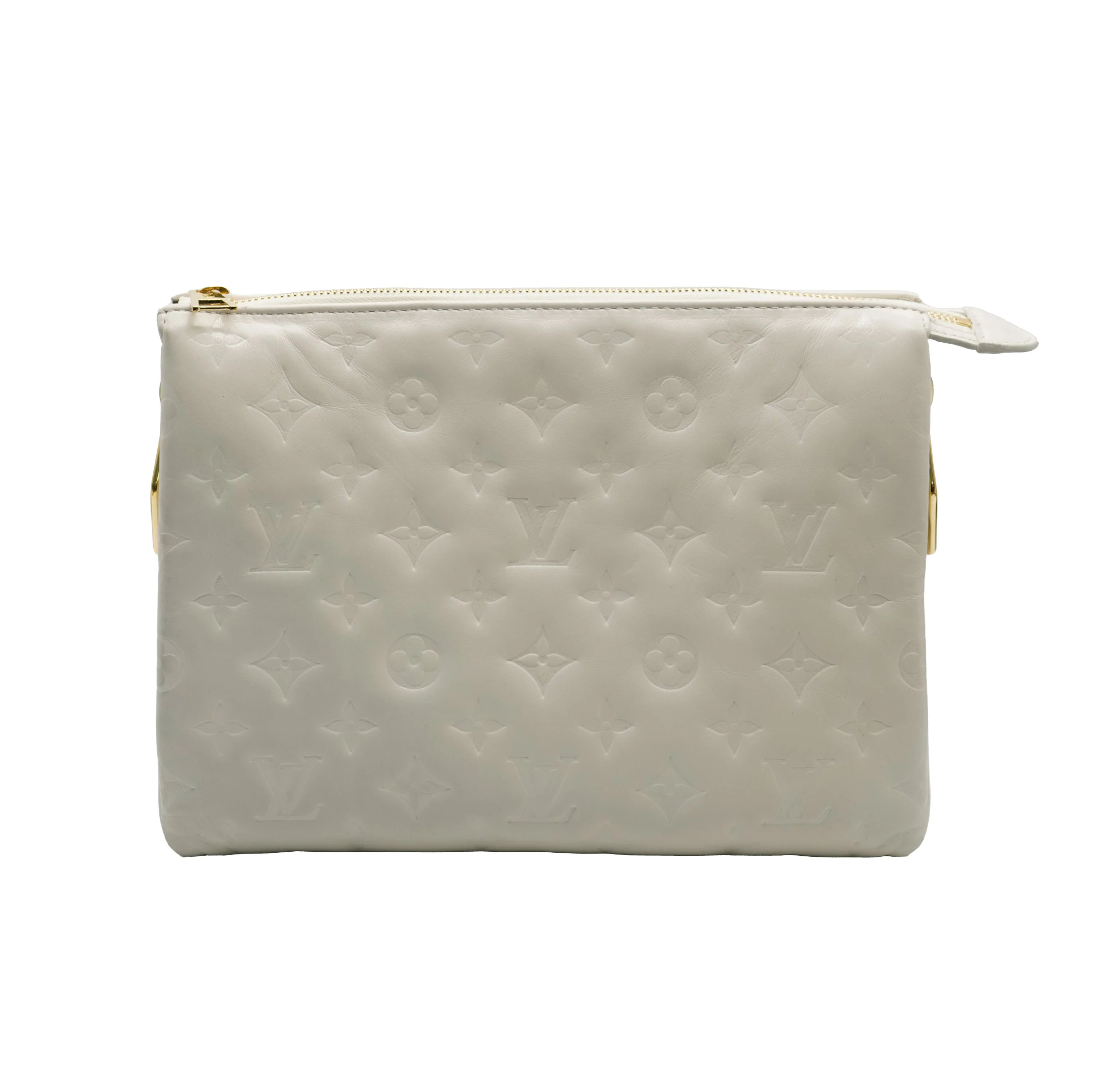Cream Puffy Lambskin Monogram Coussin PM - Image 4
