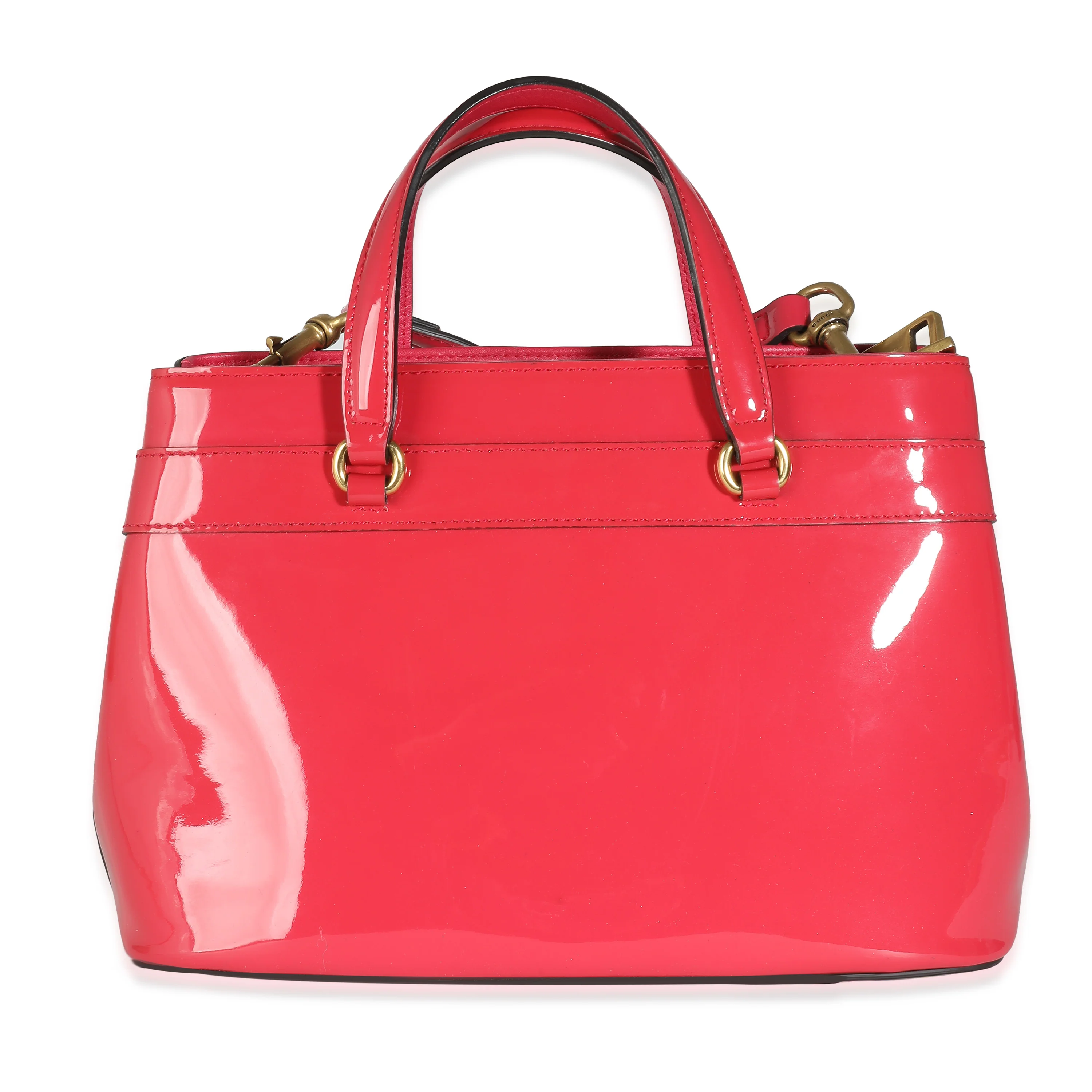 Gucci Pink Patent Bright Bit Tote - Image 4